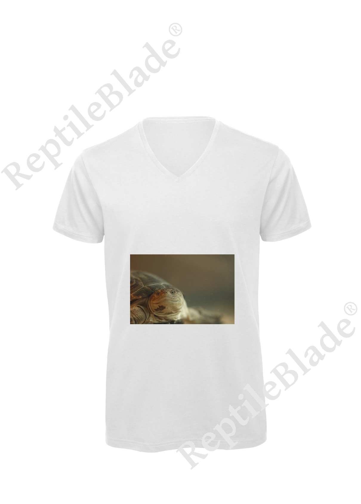 Miniature T-shirt homme col v "Lilo tortues"