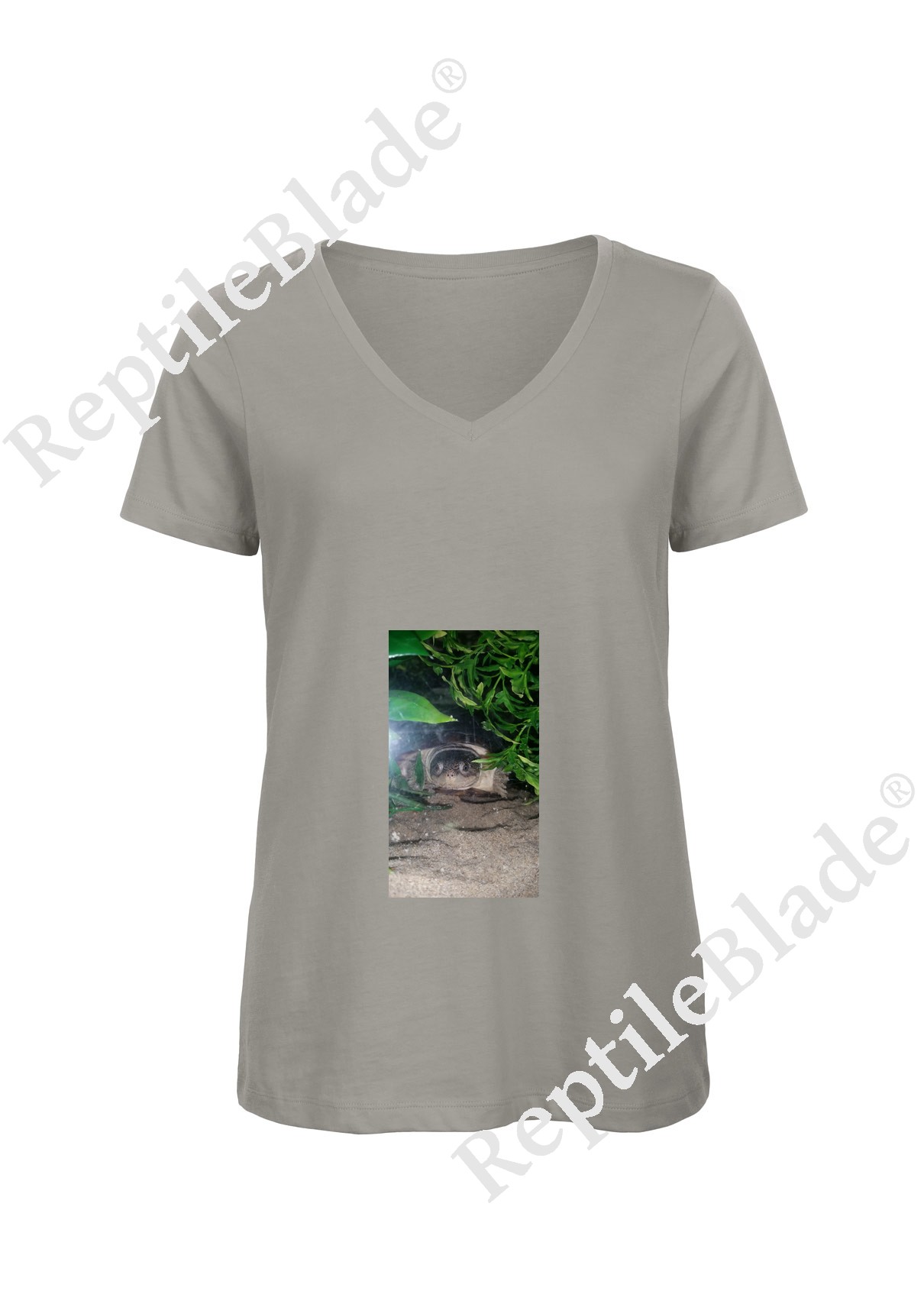 T-shirt femme col v "Lilo tortues"