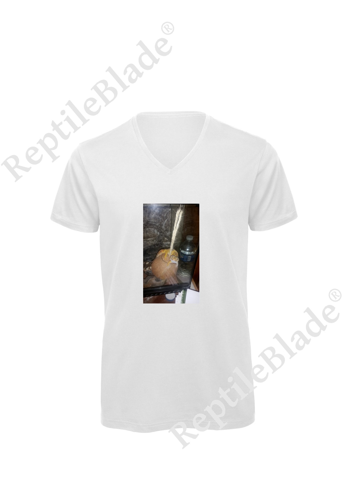 Miniature T-shirt homme col v "Lilo tortues"