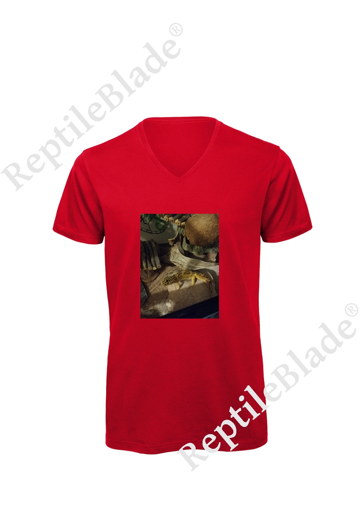 Miniature T-shirt homme col v "Lilo tortues"