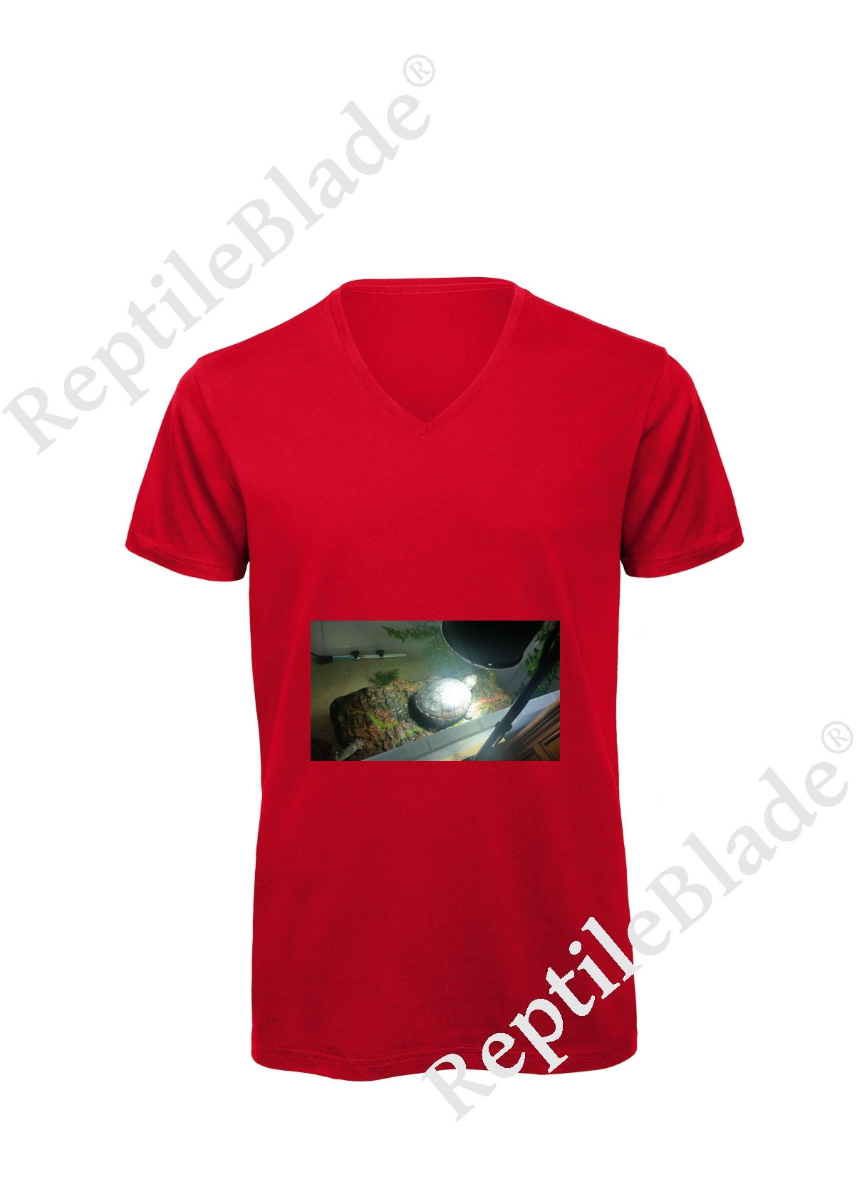 Miniature T-shirt homme col v "Lilo tortues"