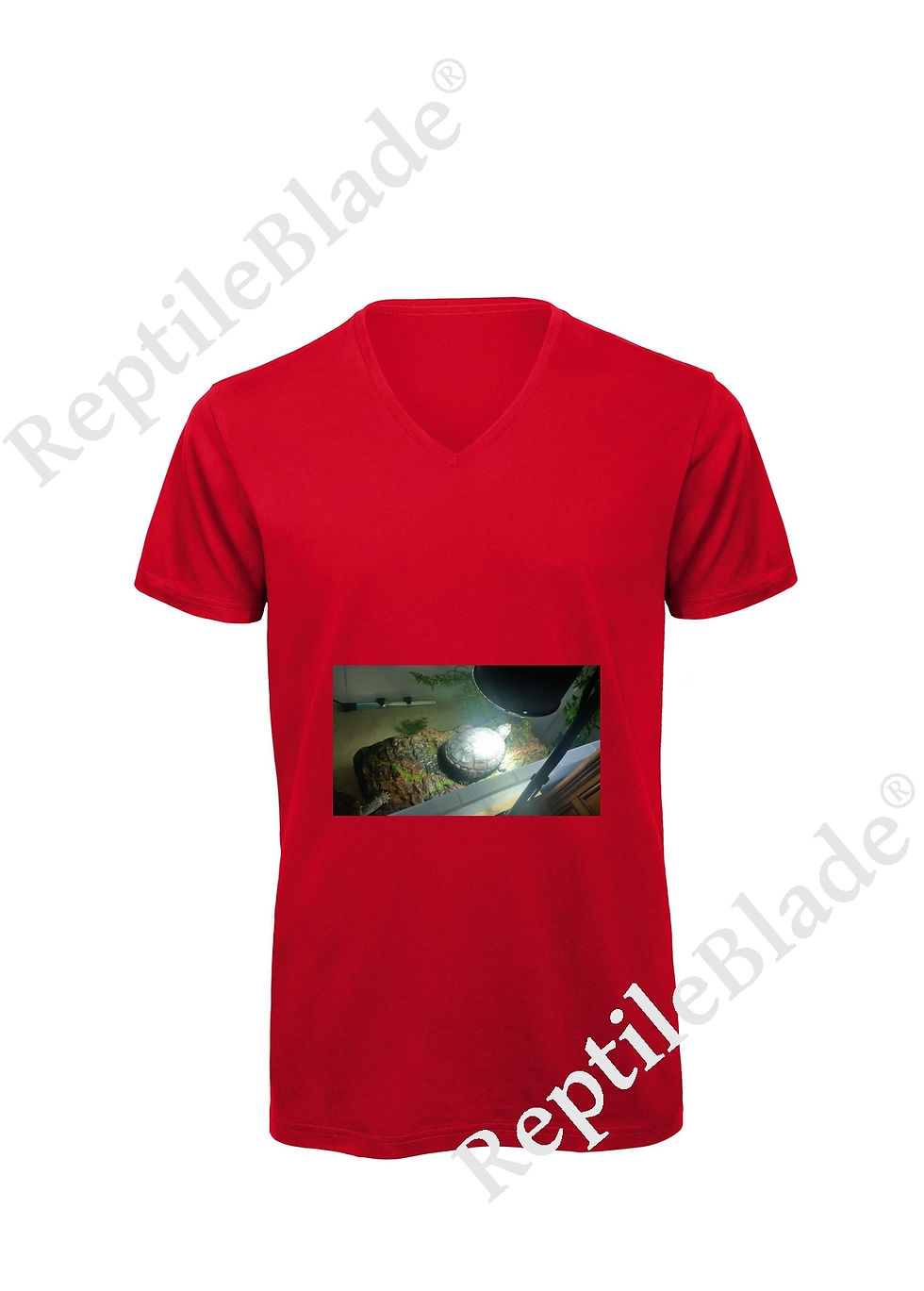 الصورة المصغرة: T-shirt homme col v "Lilo tortues"