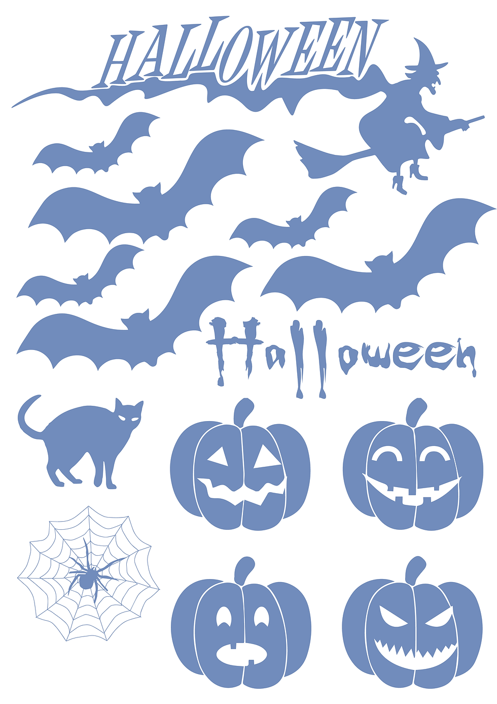 Miniature : Planche de sticker vitre "halloween"