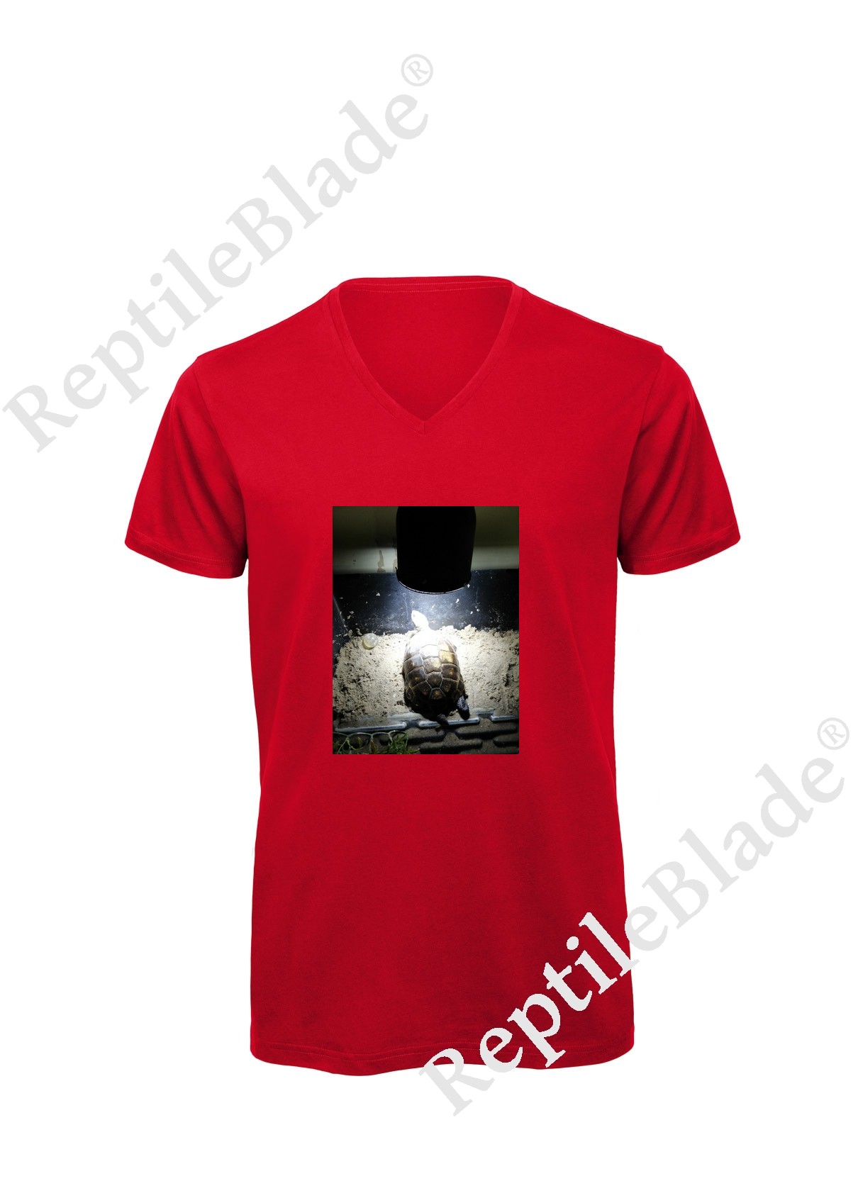 Miniature T-shirt homme col v "Lilo tortues"