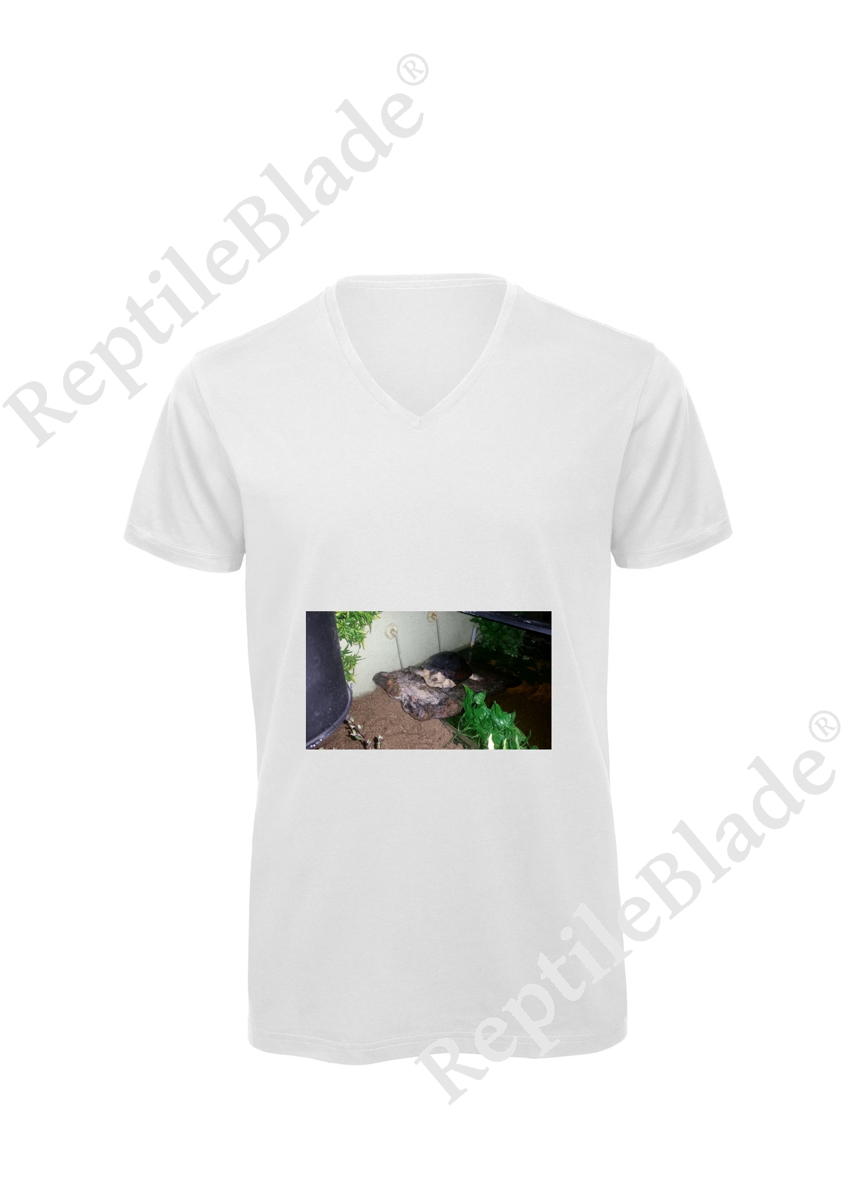 Miniature T-shirt homme col v "Lilo tortues"