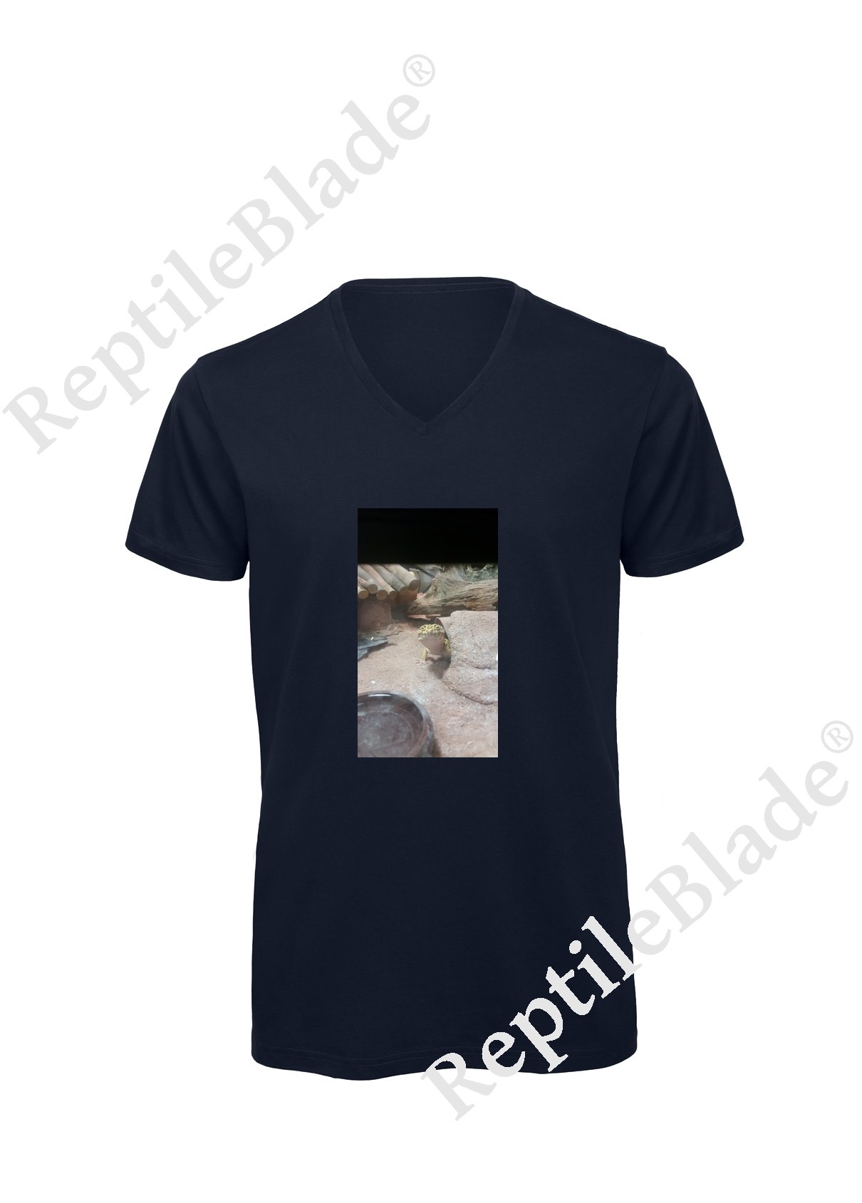 Miniature T-shirt homme col v "Lilo tortues"