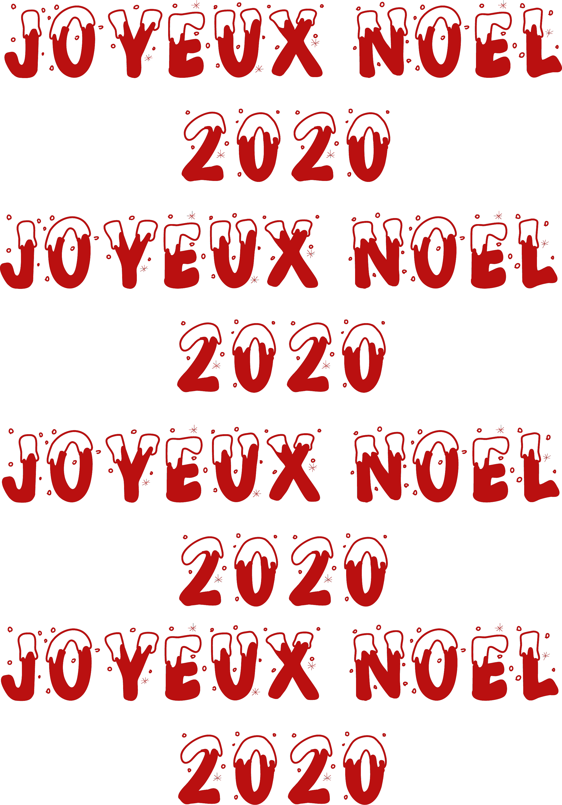 Planche de sticker vitre "Joyeux noël 2020"