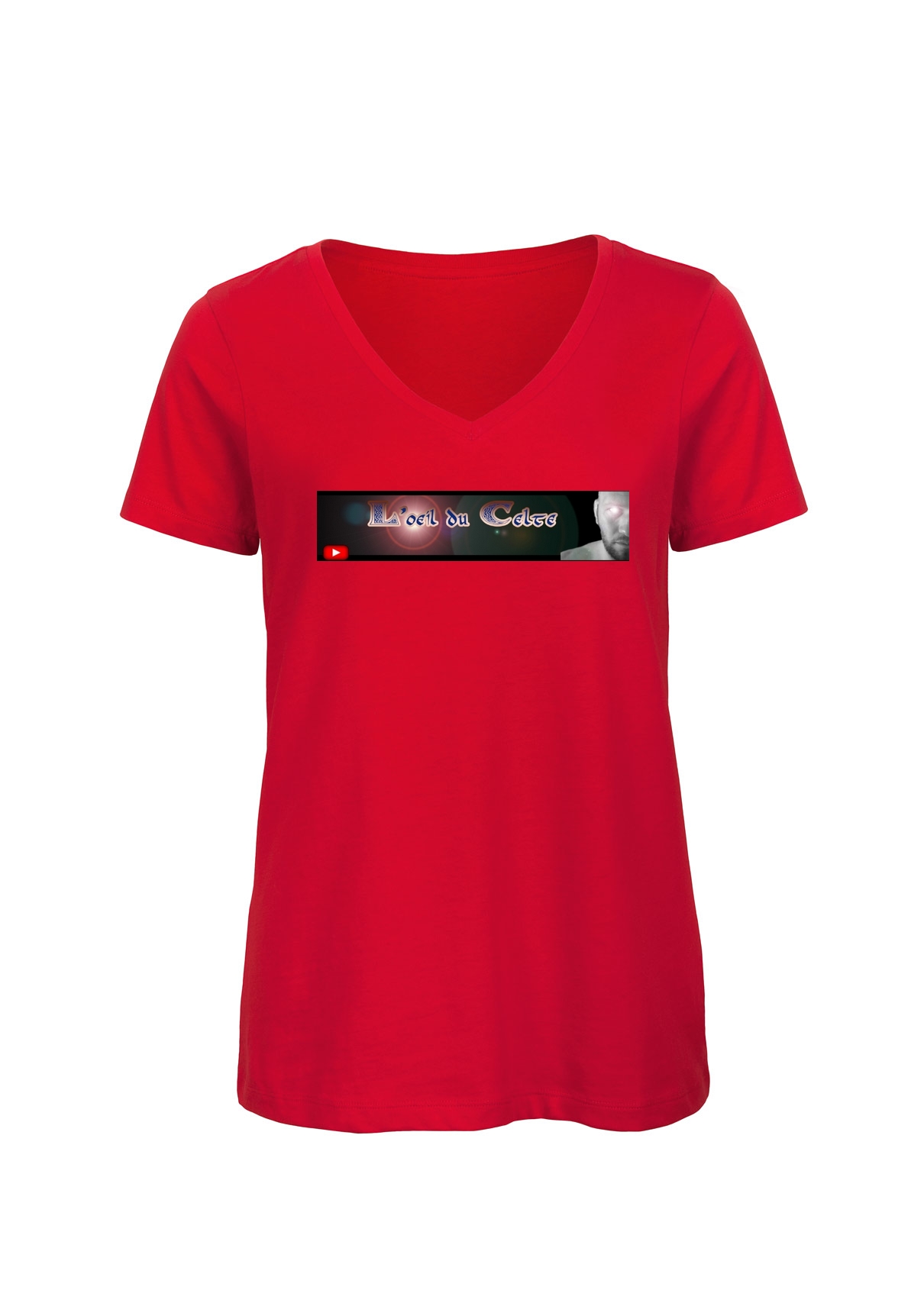 T-shirt femme col v "l'oeil du celte"