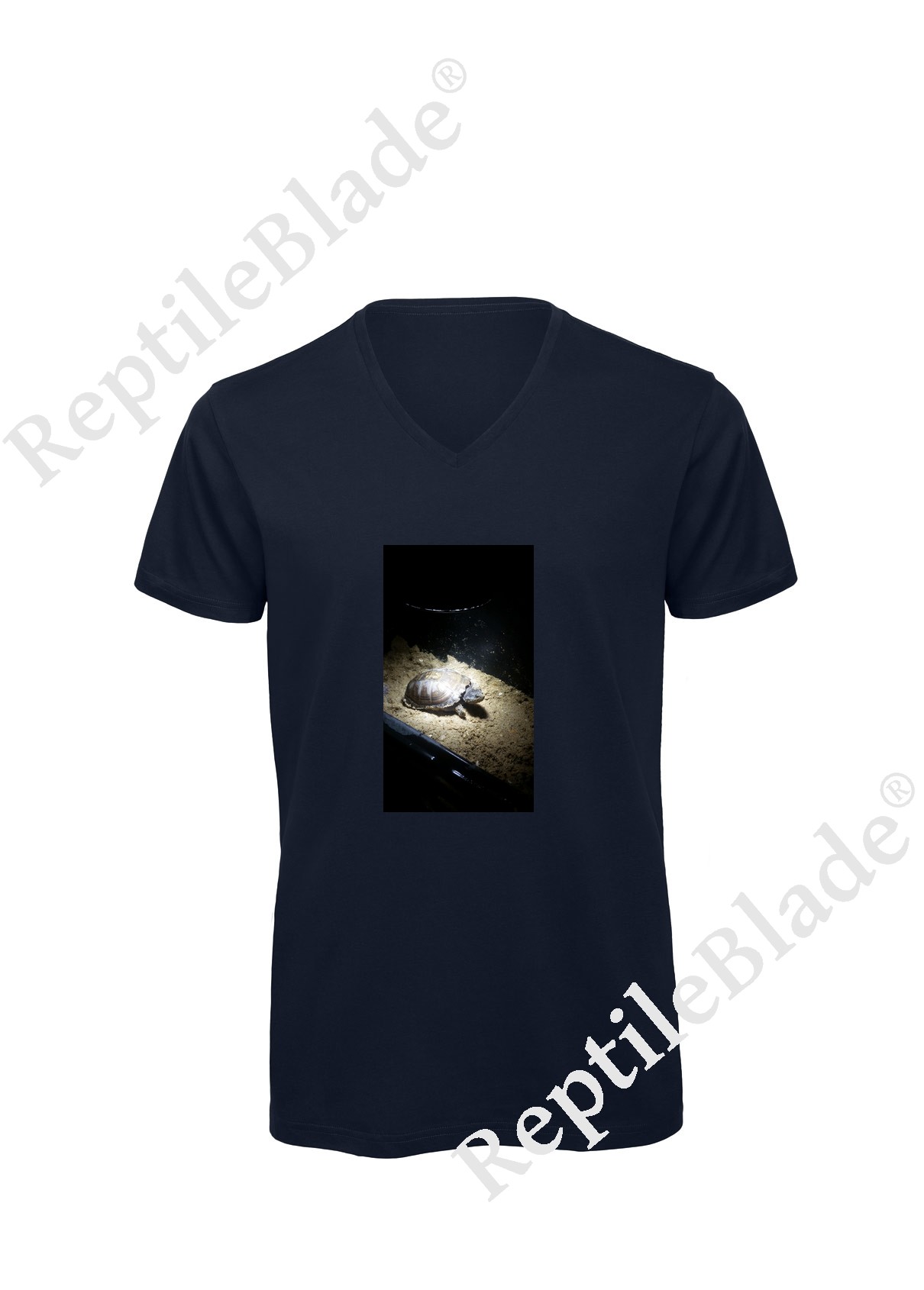 Miniature T-shirt homme col v "Lilo tortues"