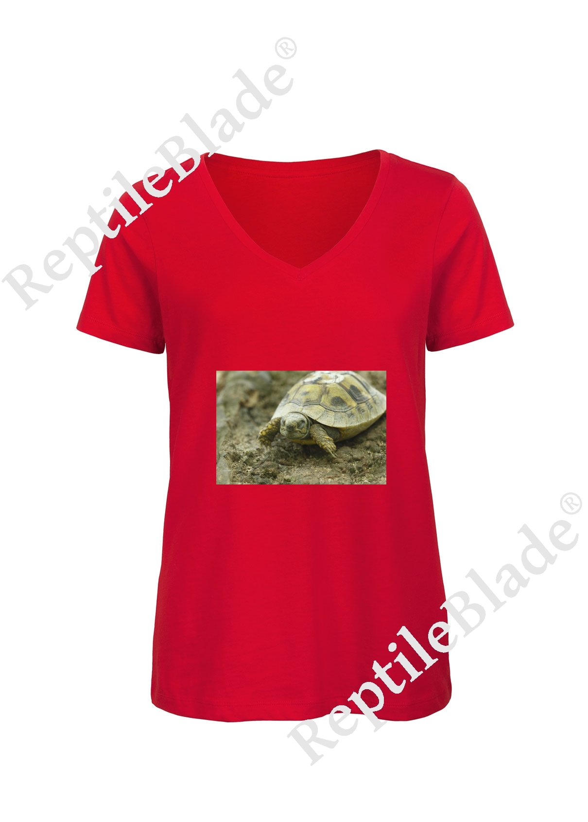 Miniature T-shirt femme col v "Lilo tortues"