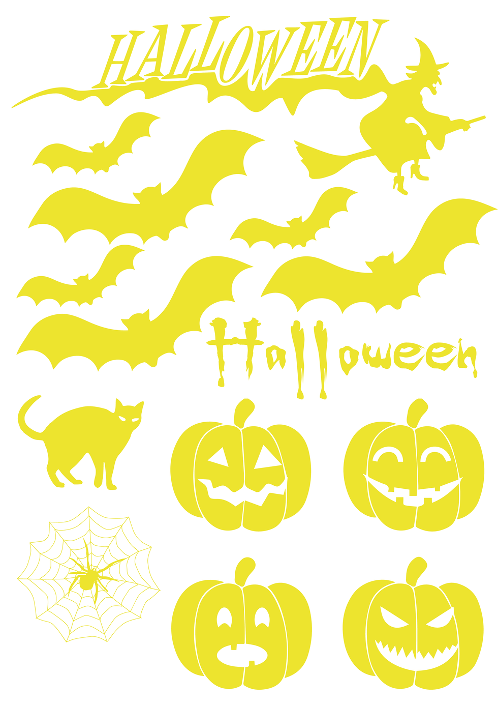 Miniature : Planche de sticker vitre "halloween"