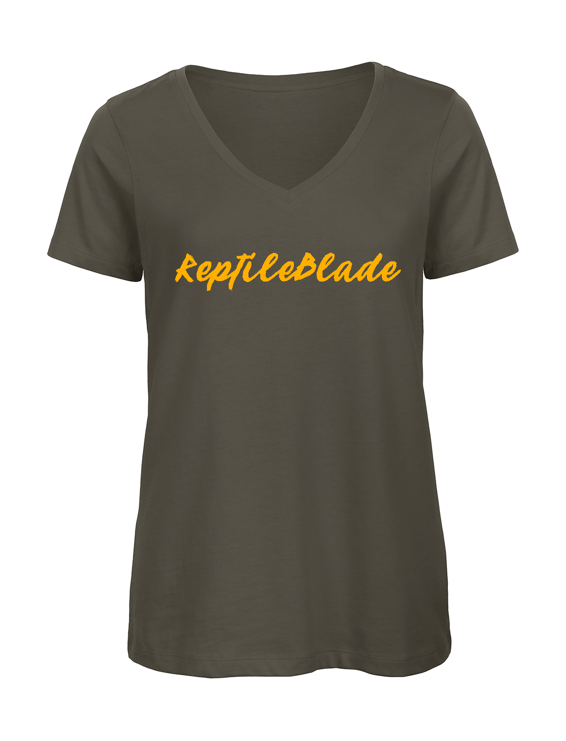 Miniature T-shirt femme col v "ReptileBlade"