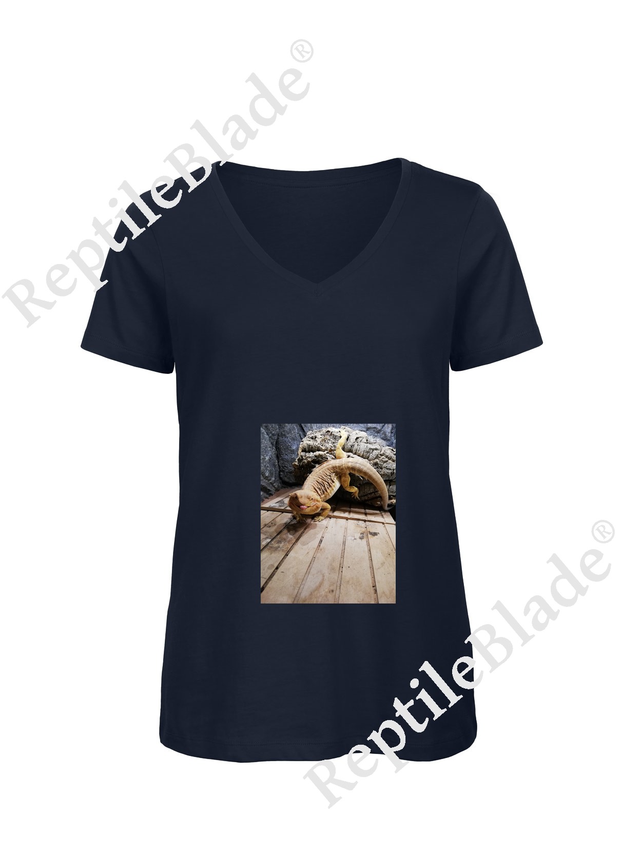 Miniature T-shirt femme col v "Lilo tortues"