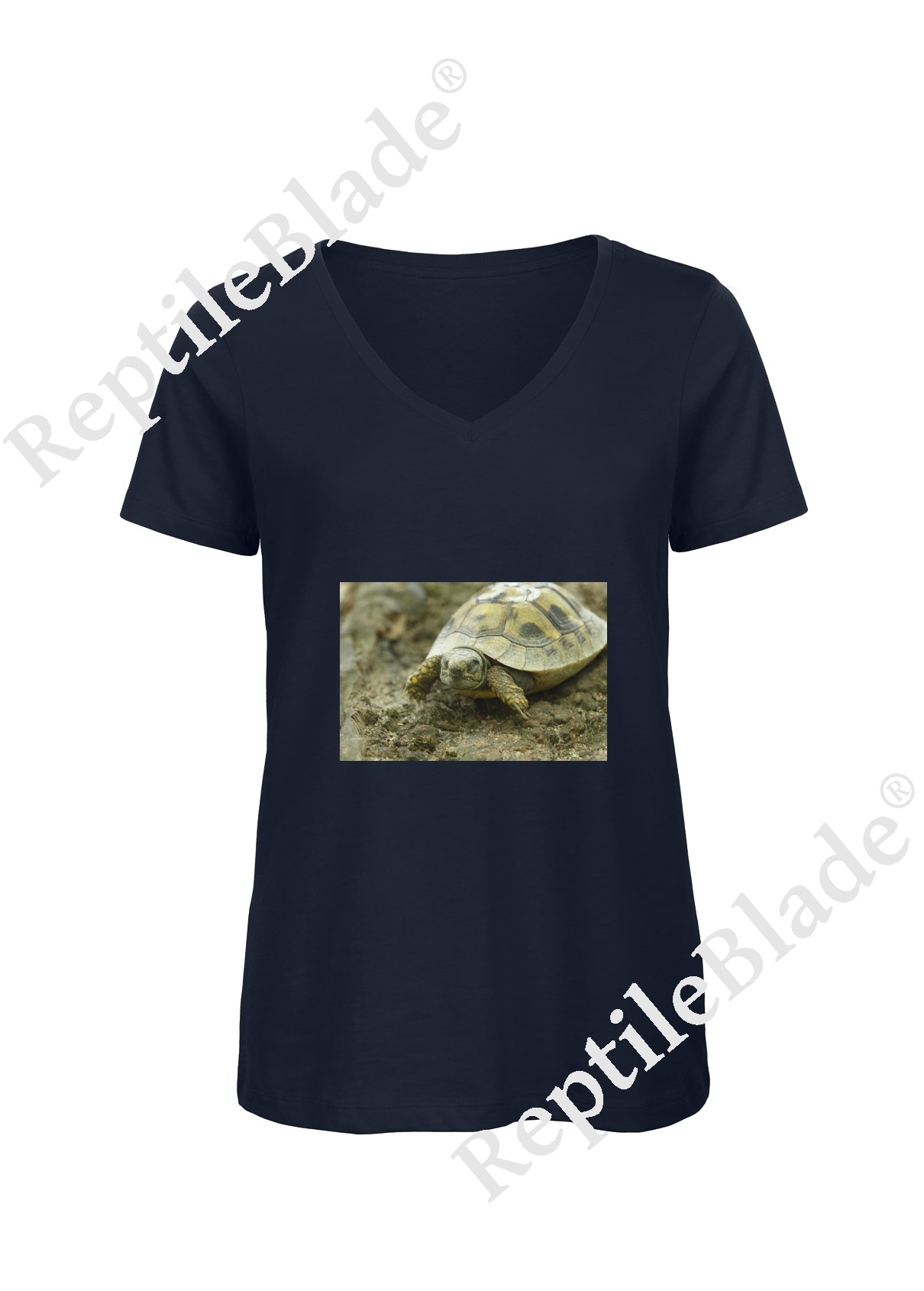Miniature T-shirt femme col v "Lilo tortues"