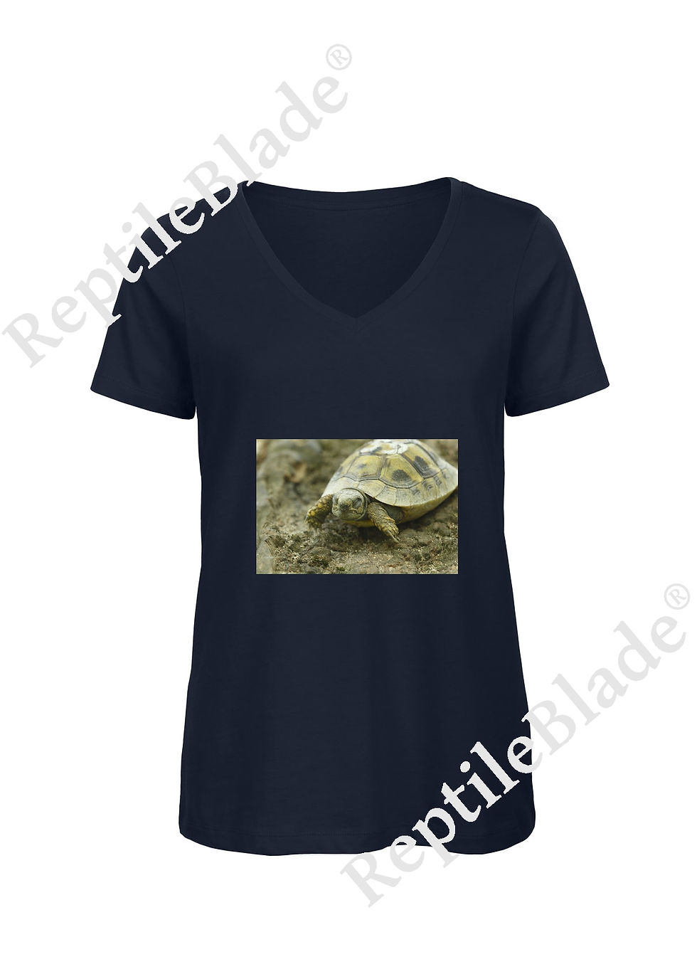 섬네일: T-shirt femme col v "Lilo tortues"