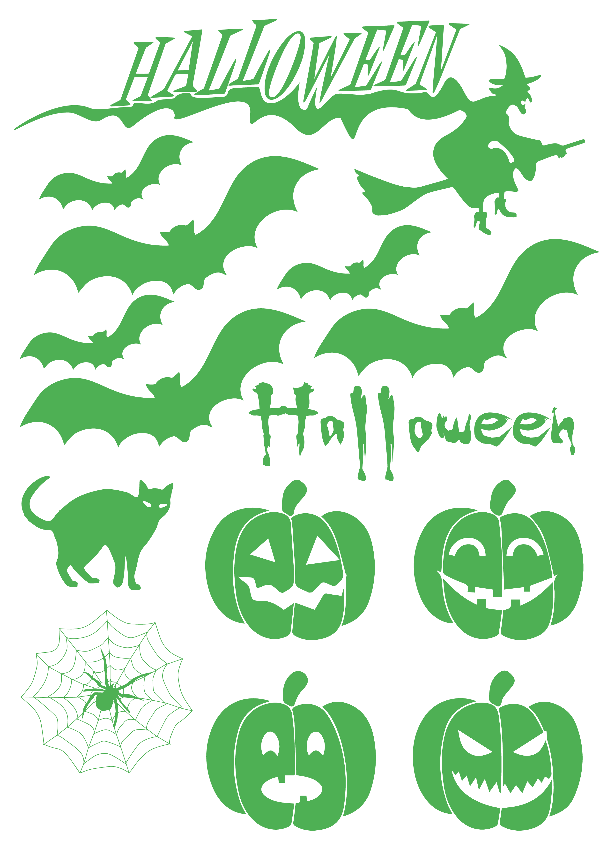 Planche de sticker vitre "halloween"