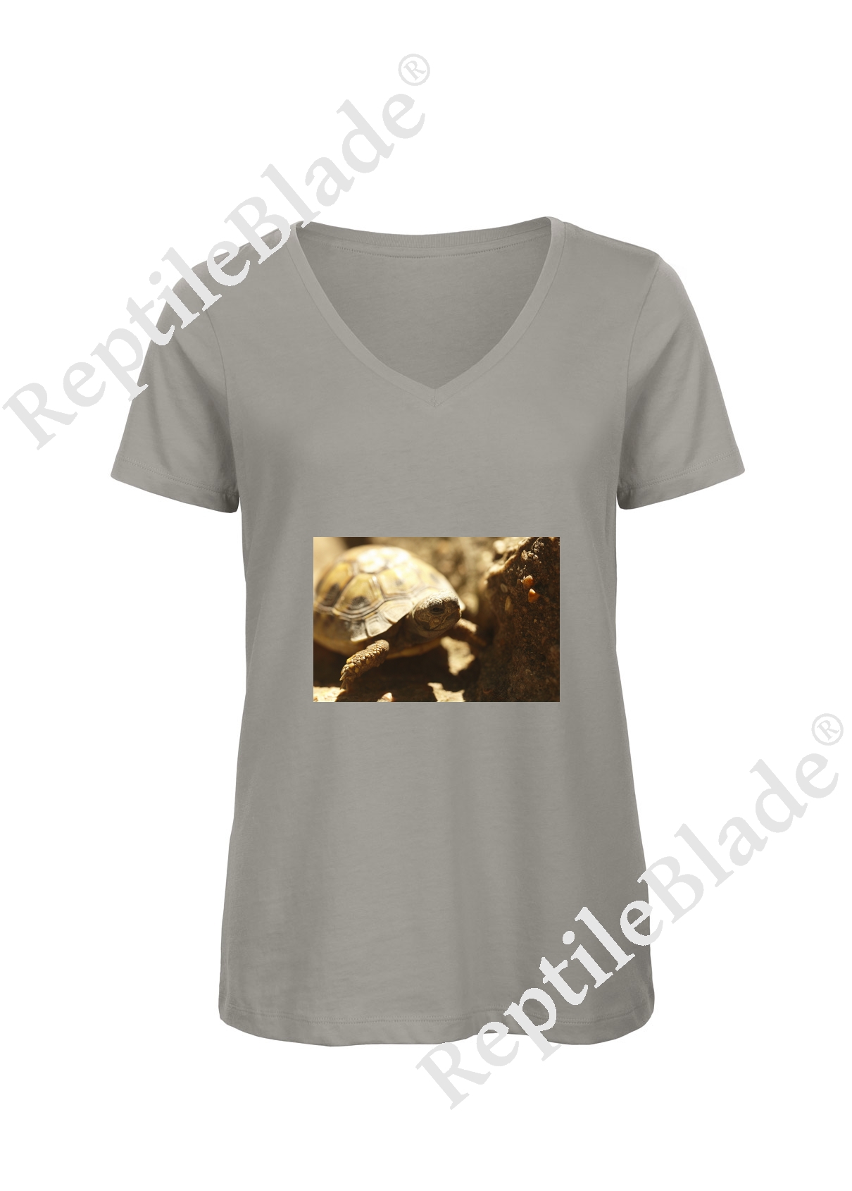 Miniature T-shirt femme col v "Lilo tortues"
