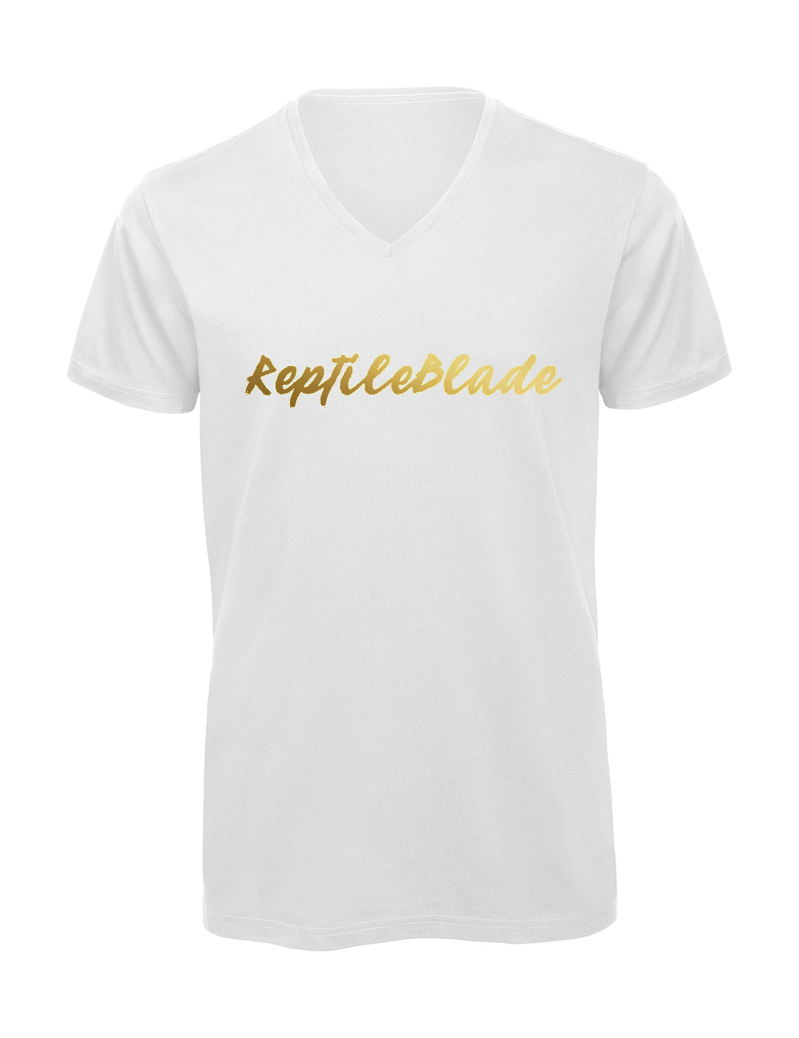 Miniature T-shirt homme col v "Reptileblade"