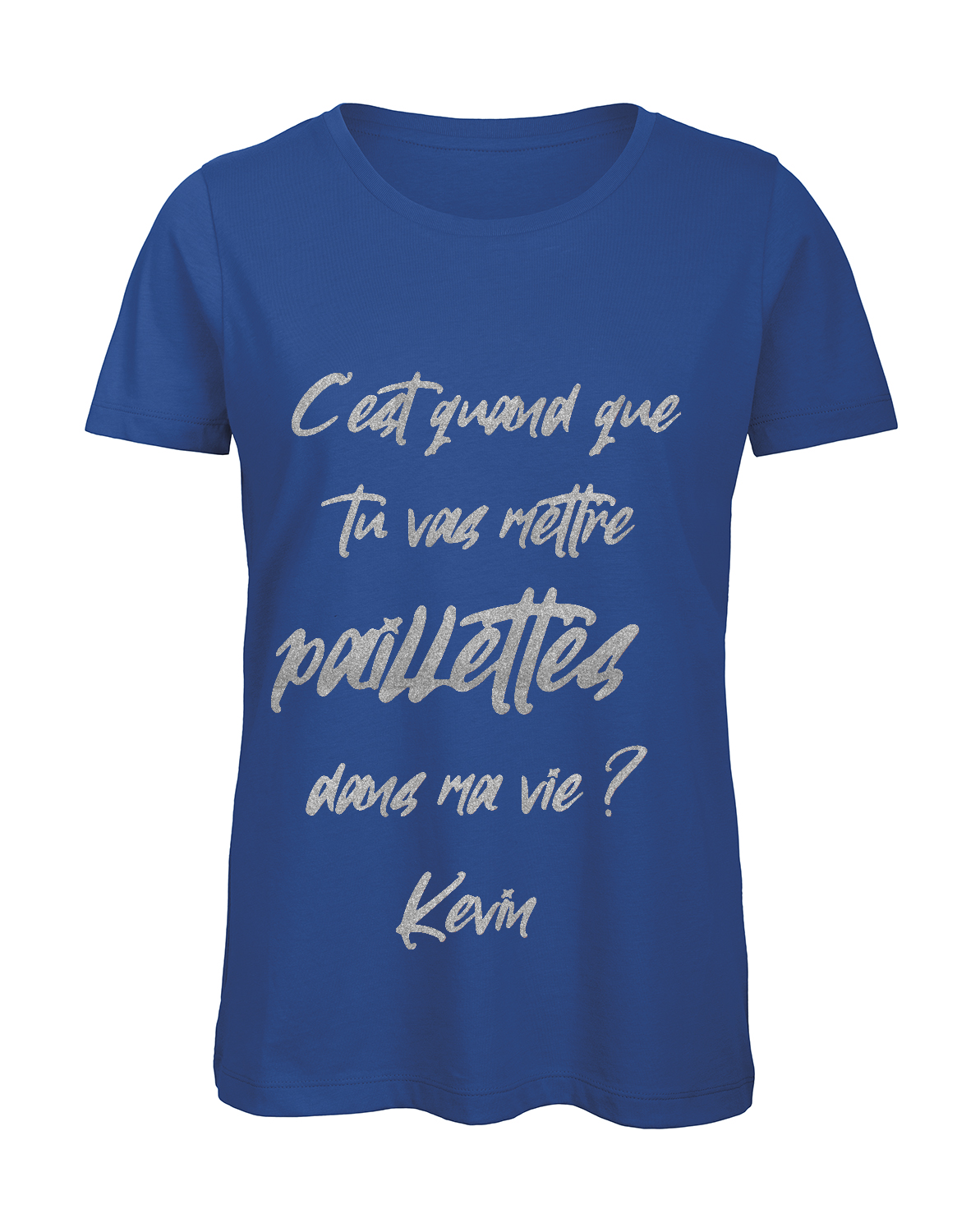 Miniature T-shirt femme "C'est quand que tu vas mettre des paillettes dans ma vie"