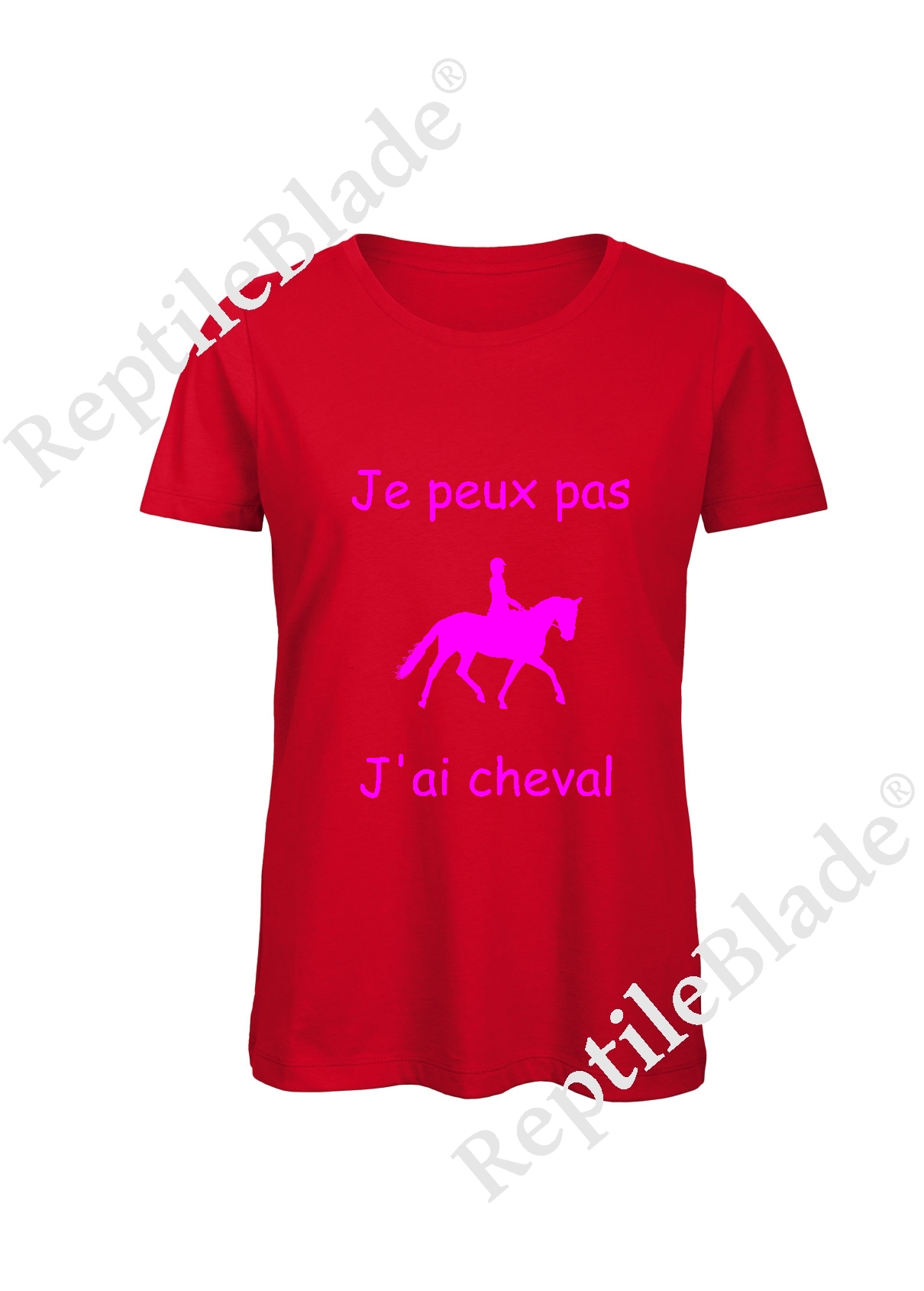 Miniature T-shirt femme "Je peux pas j'ai cheval"