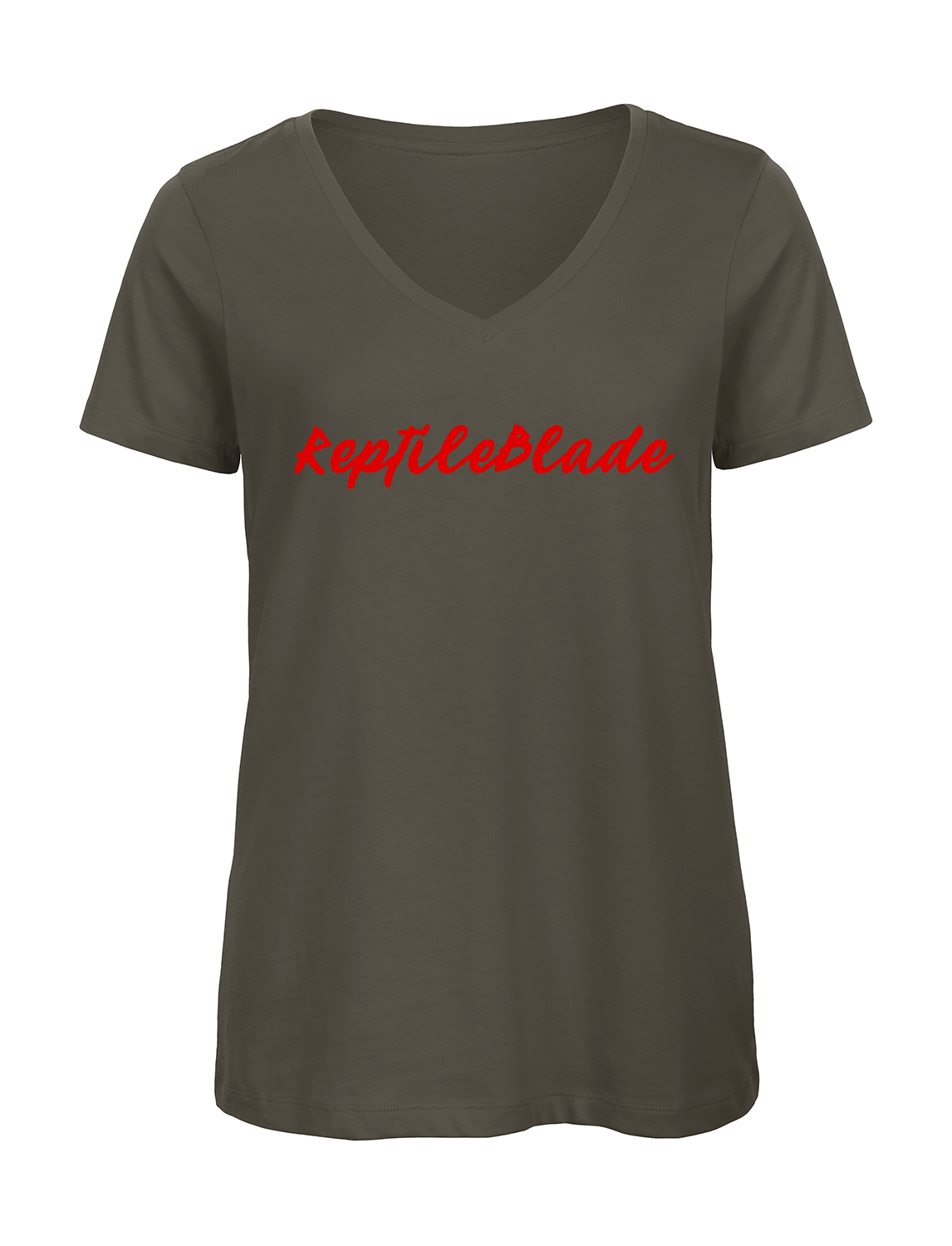Miniature T-shirt femme col v "ReptileBlade"