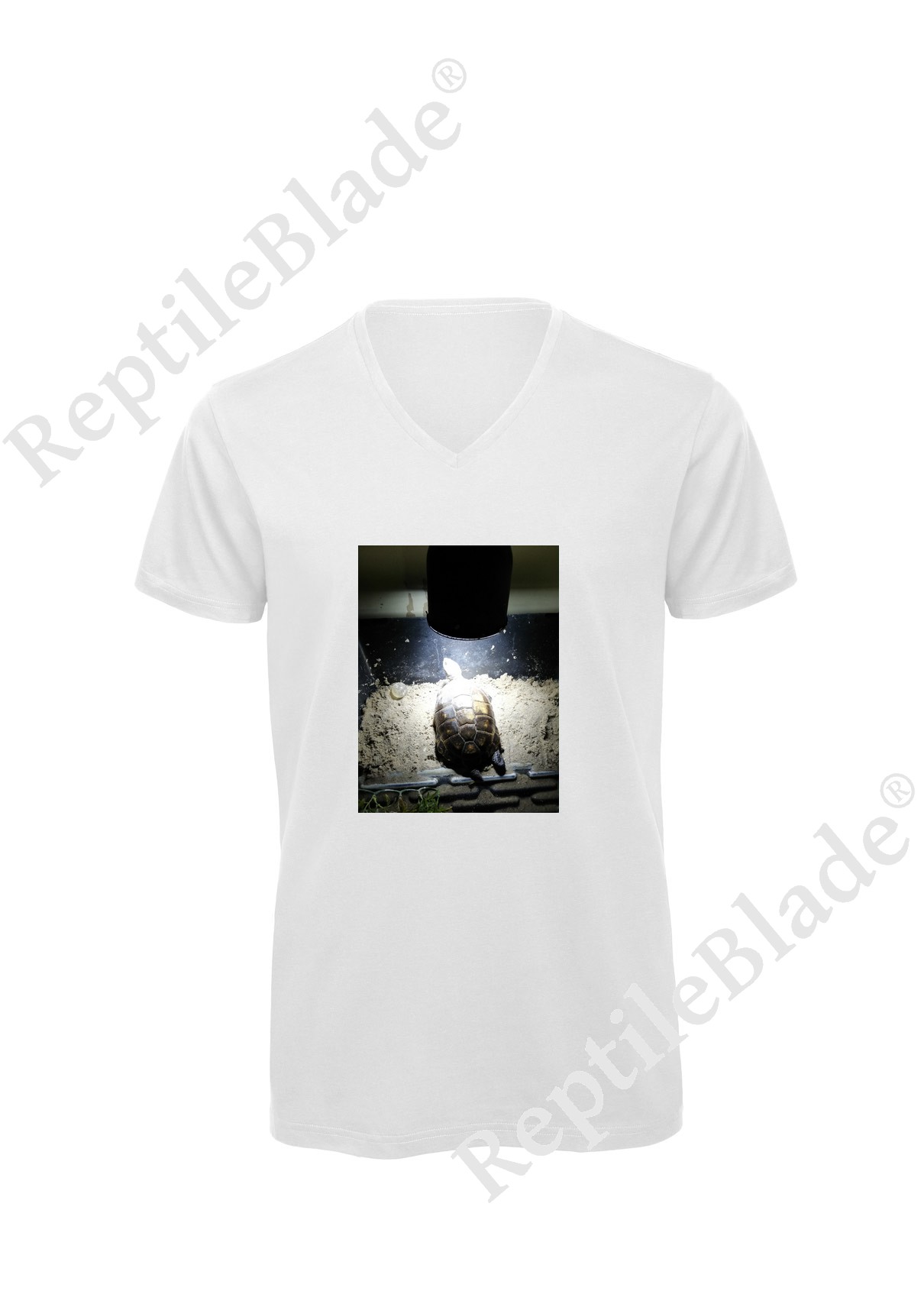 Miniature T-shirt homme col v "Lilo tortues"
