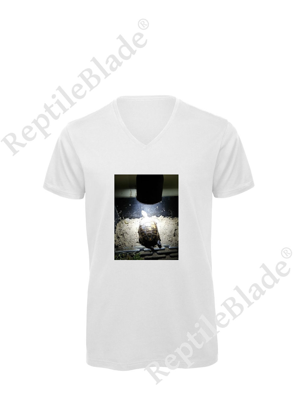 Miniatura: T-shirt homme col v "Lilo tortues"