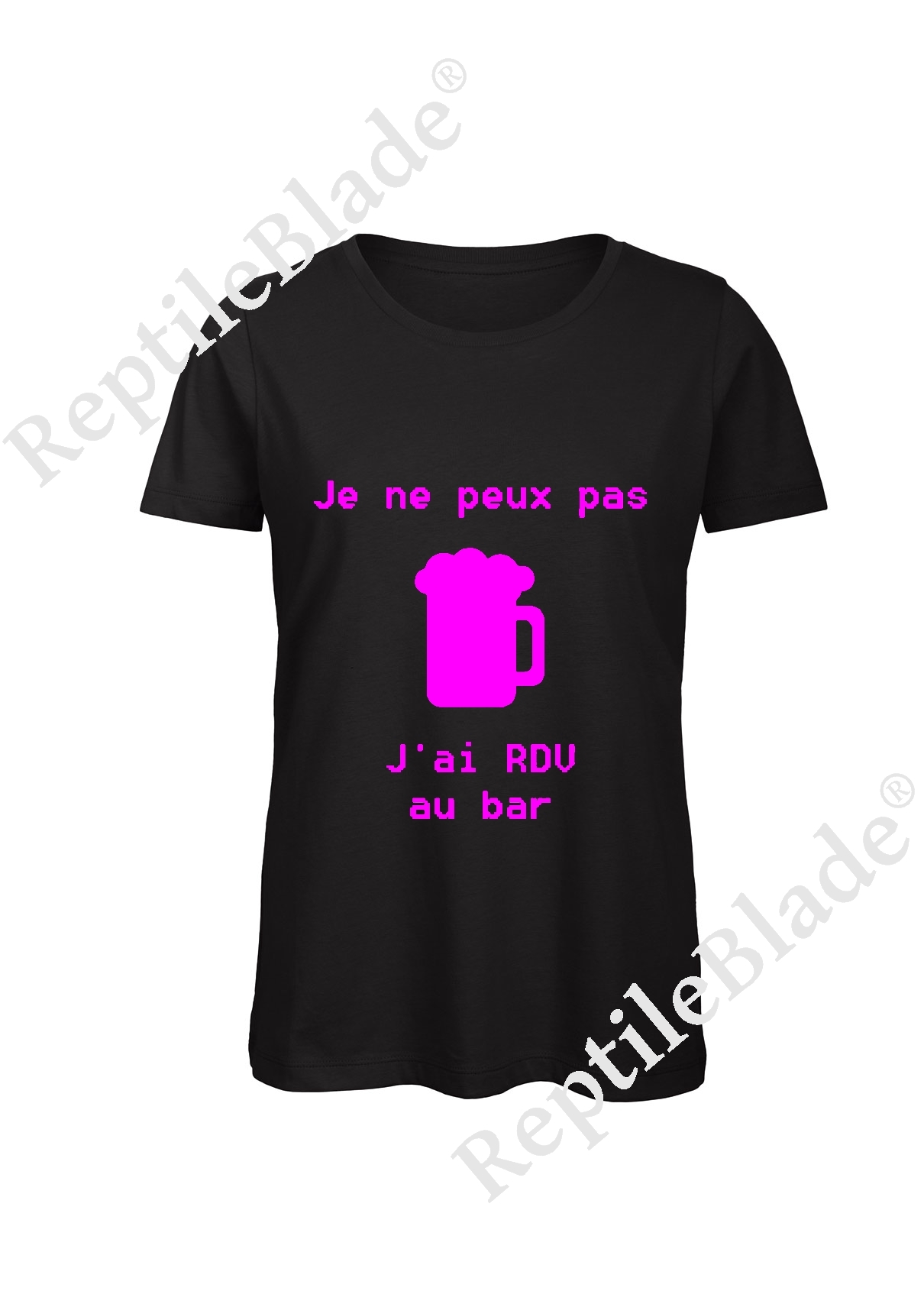Miniature T-shirt femme "Je peux pas j'ai encore rdv au bar"