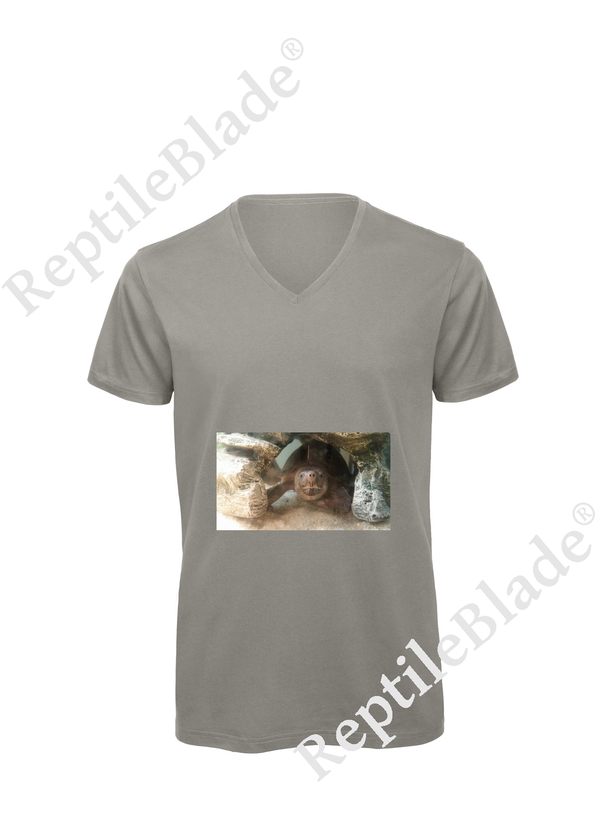 T-shirt homme col v "Lilo tortues"