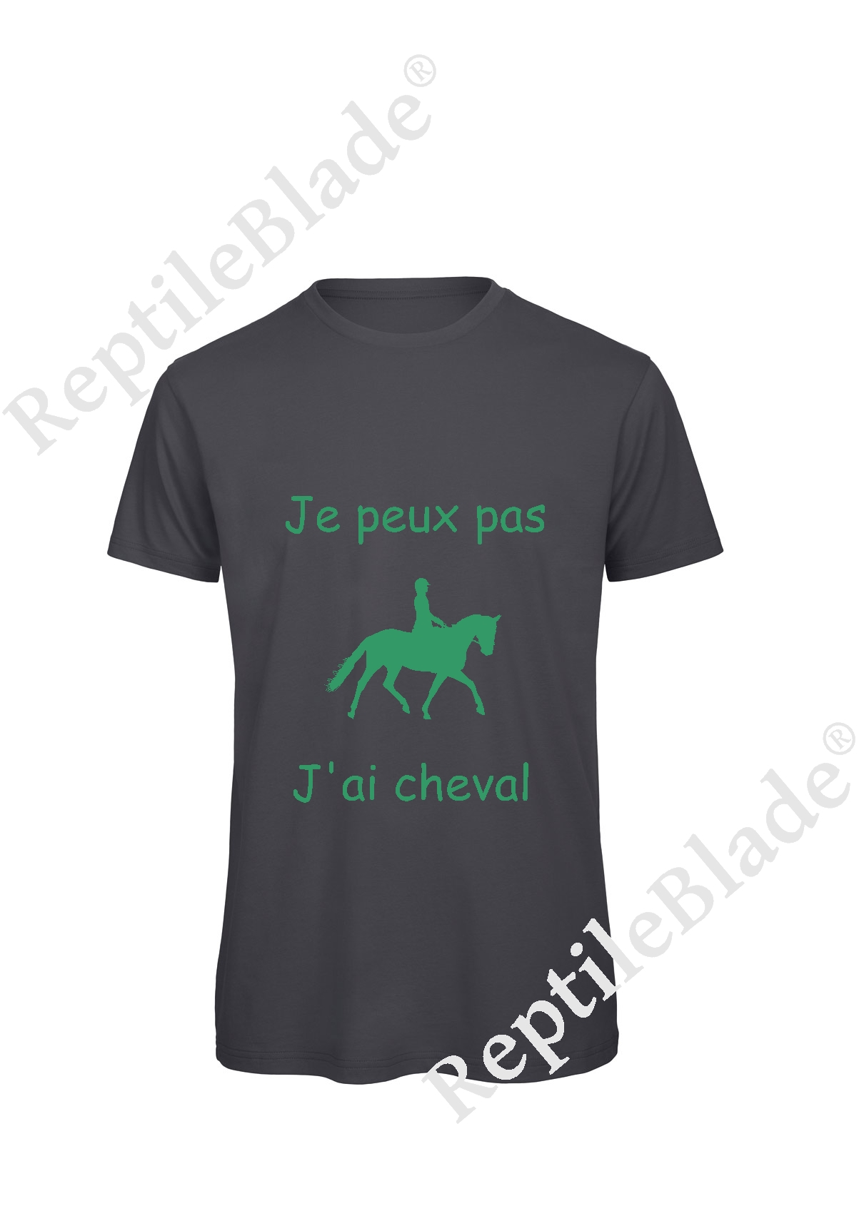 T-shirt homme "Je peux pas j'ai cheval"