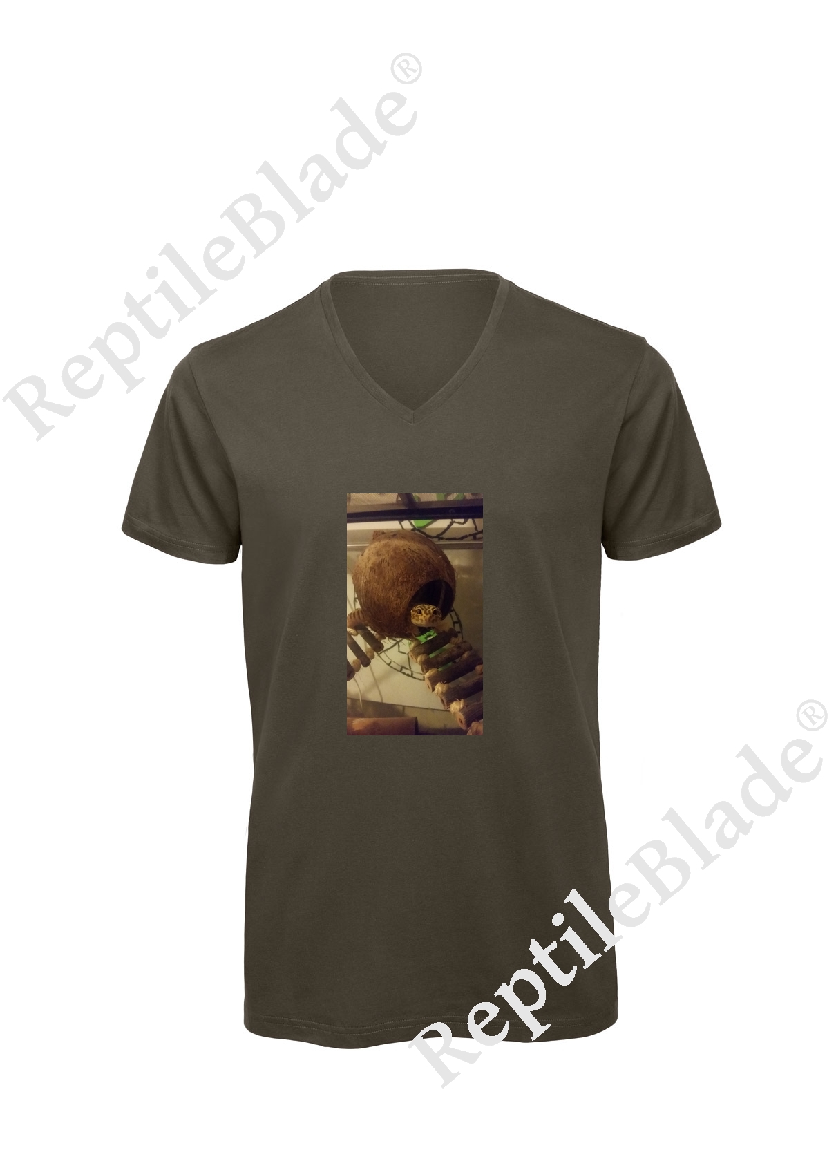 Miniature T-shirt homme col v "Lilo tortues"