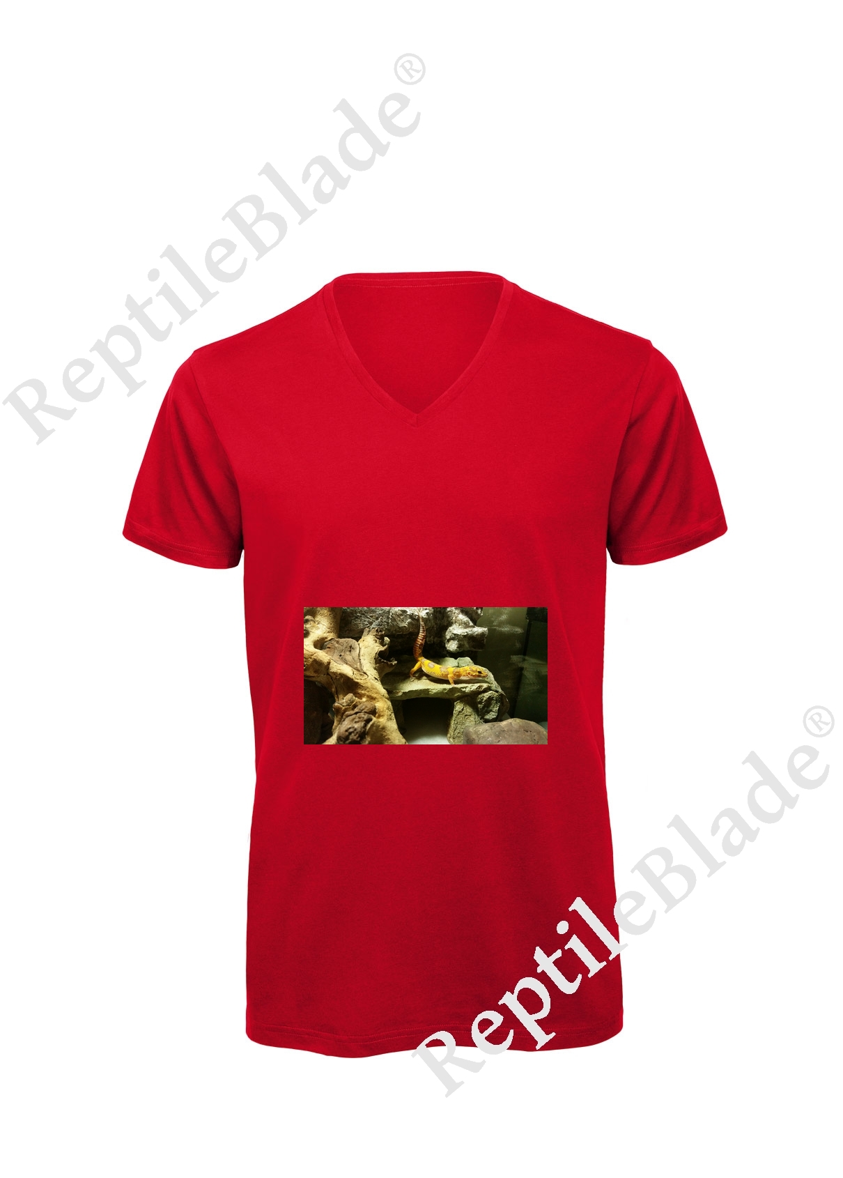 Miniature T-shirt homme col v "Lilo tortues"