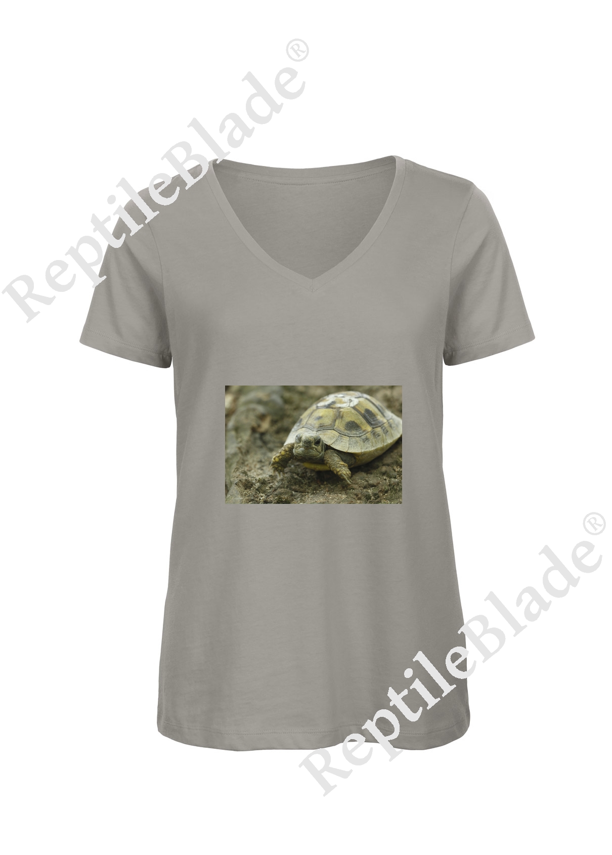 T-shirt femme col v "Lilo tortues"