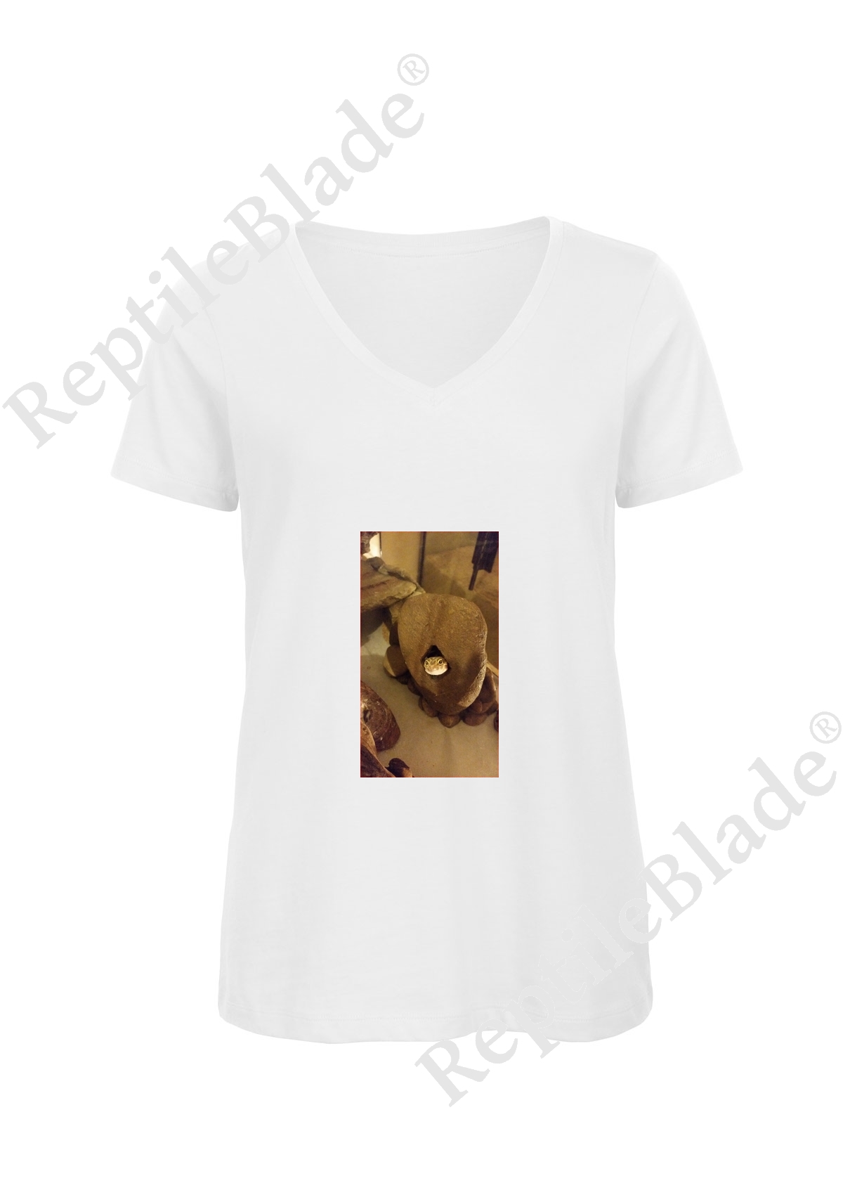 Miniature T-shirt femme col v "Lilo tortues"
