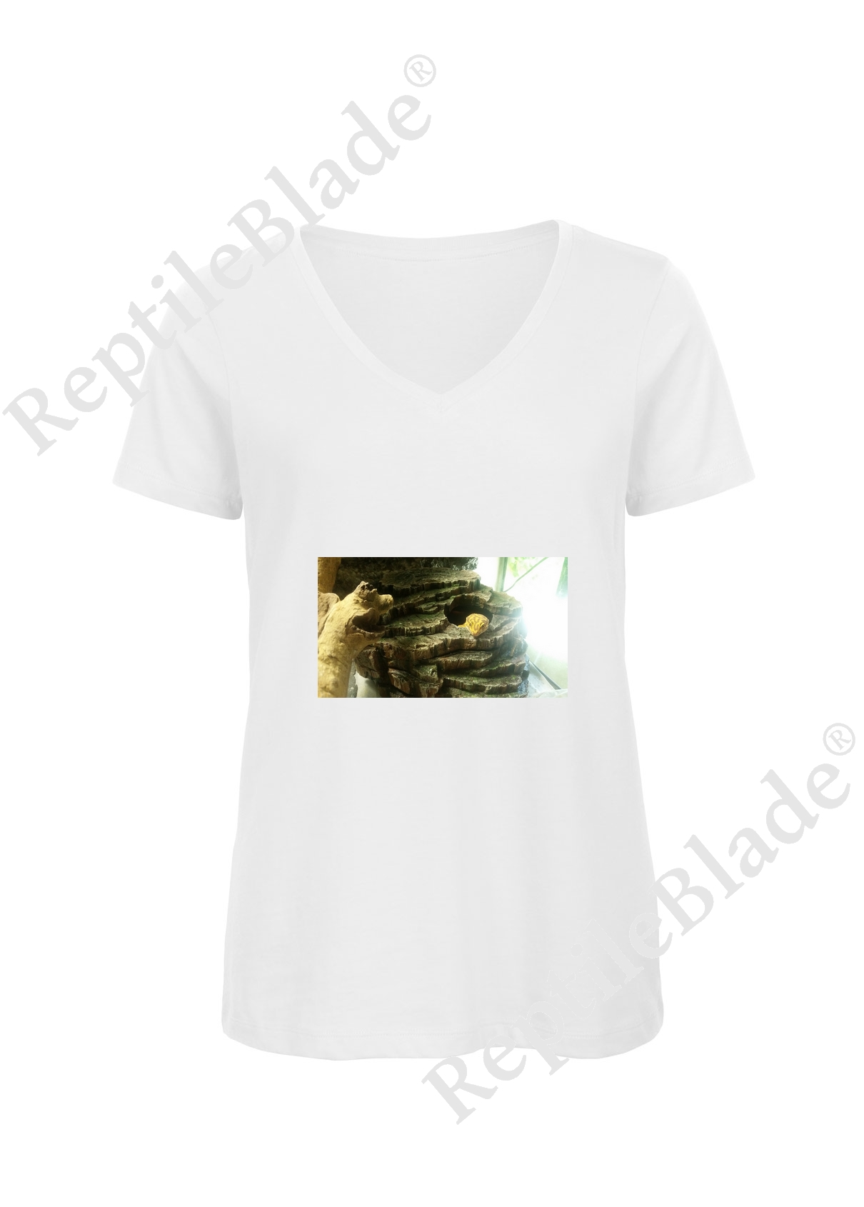 Miniature T-shirt femme col v "Lilo tortues"