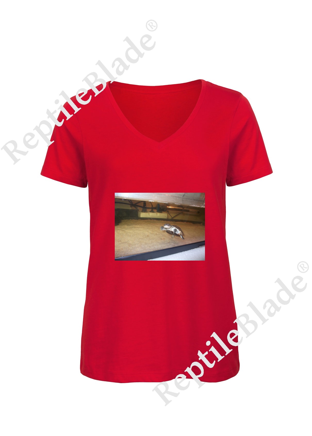 Miniature T-shirt femme col v "Lilo tortues"