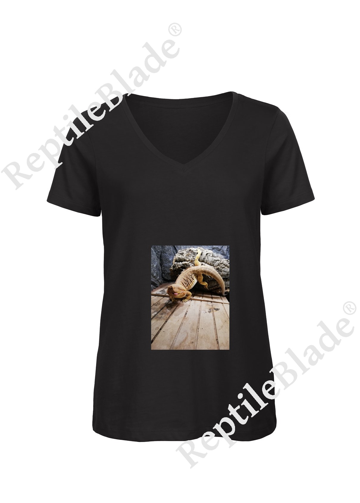 Miniature T-shirt femme col v "Lilo tortues"