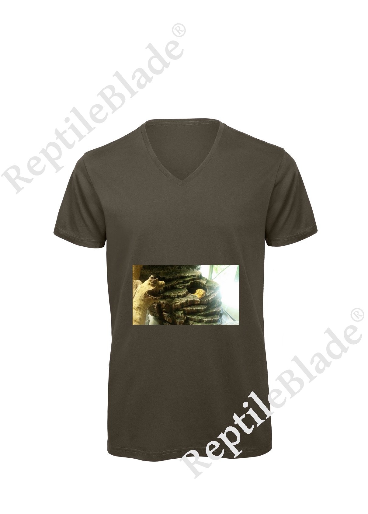 Miniature T-shirt homme col v "Lilo tortues"