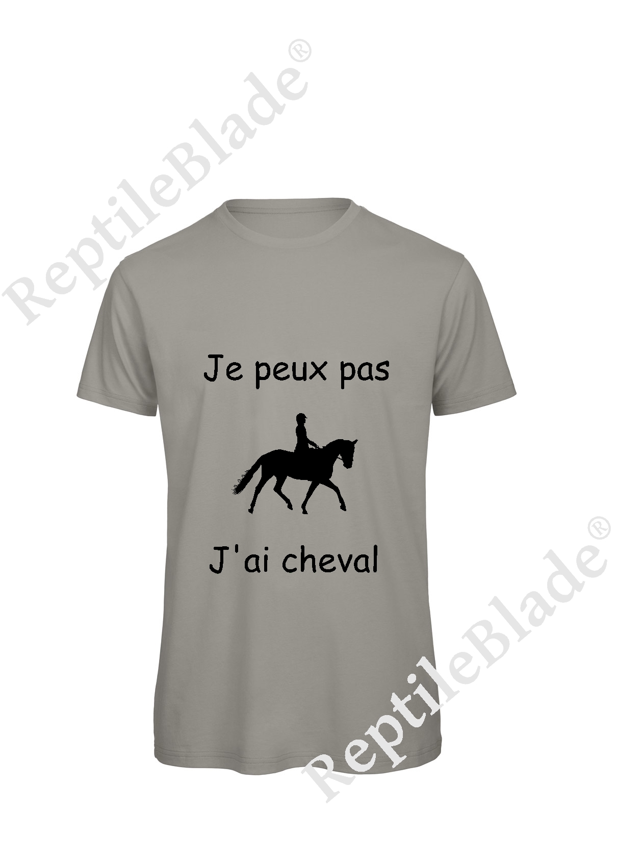 Miniature T-shirt homme "Je peux pas j'ai cheval"
