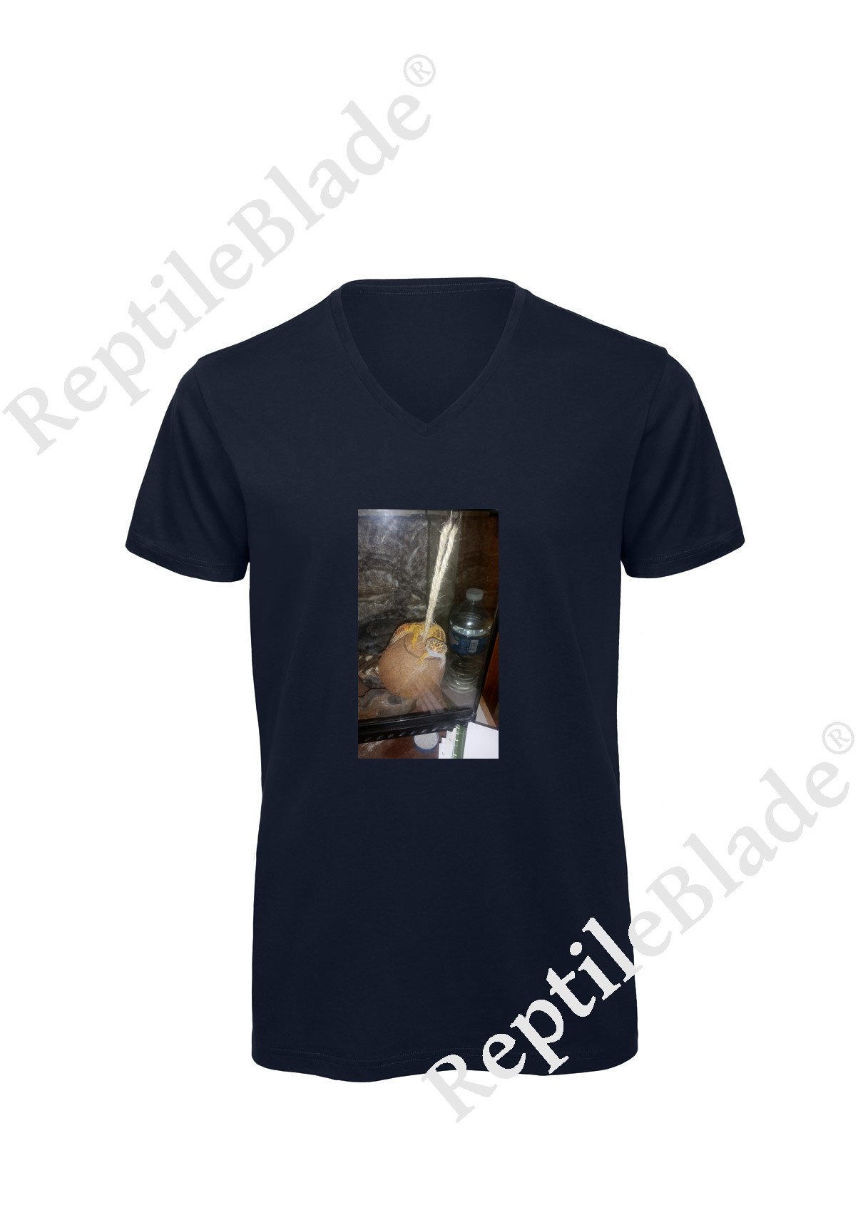 Miniature T-shirt homme col v "Lilo tortues"