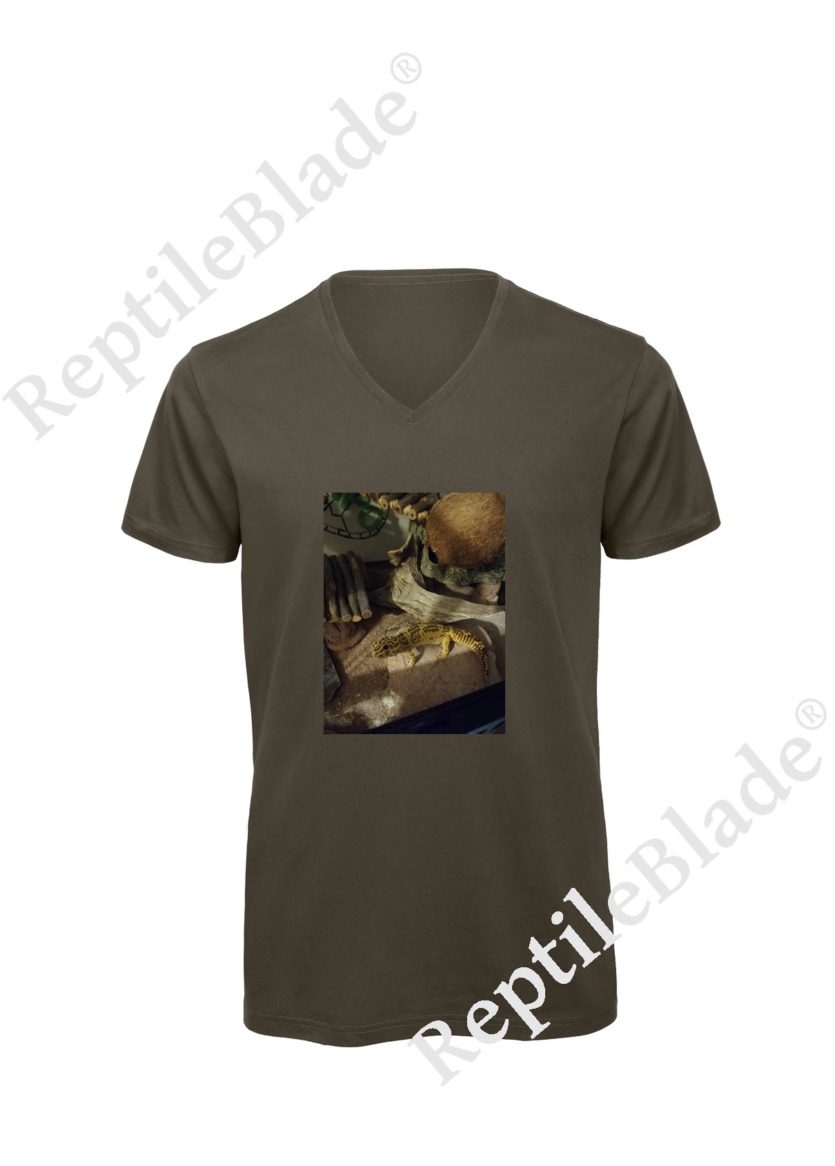 Miniature T-shirt homme col v "Lilo tortues"