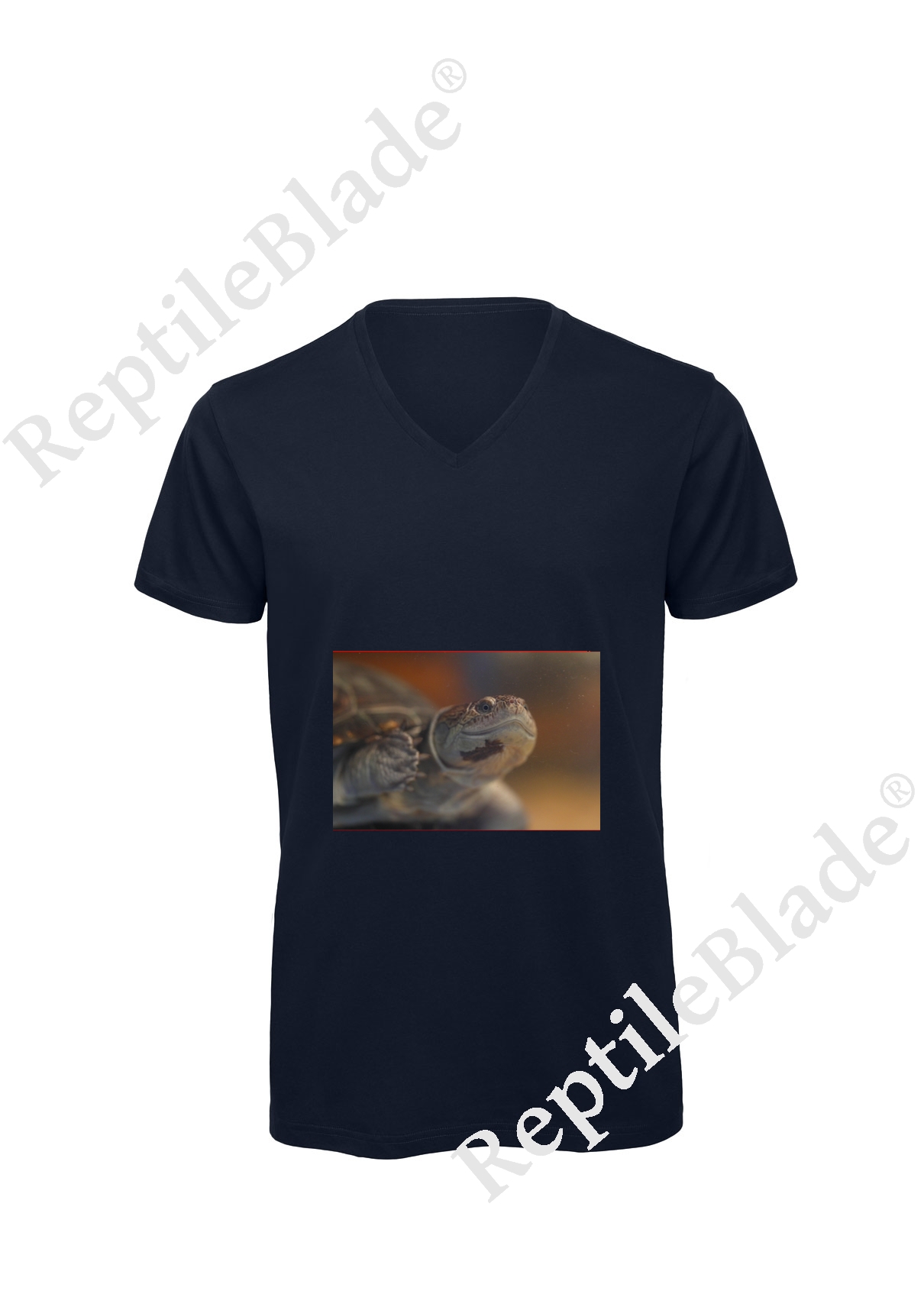 Miniature T-shirt homme col v "Lilo Tortues"