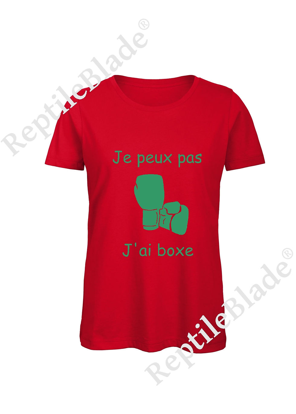 Miniature : T-shirt femme "Je peux pas j'ai boxe"