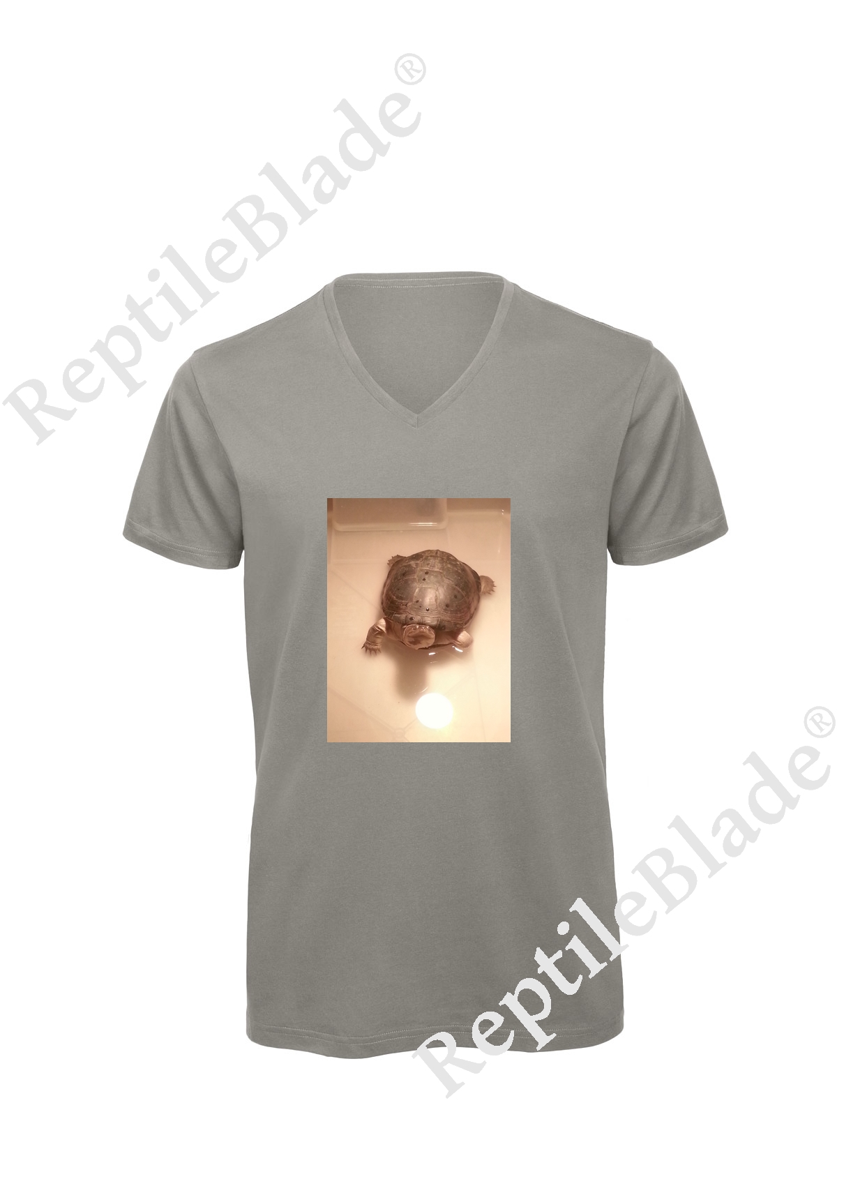 T-shirt homme col v "Lilo tortues"