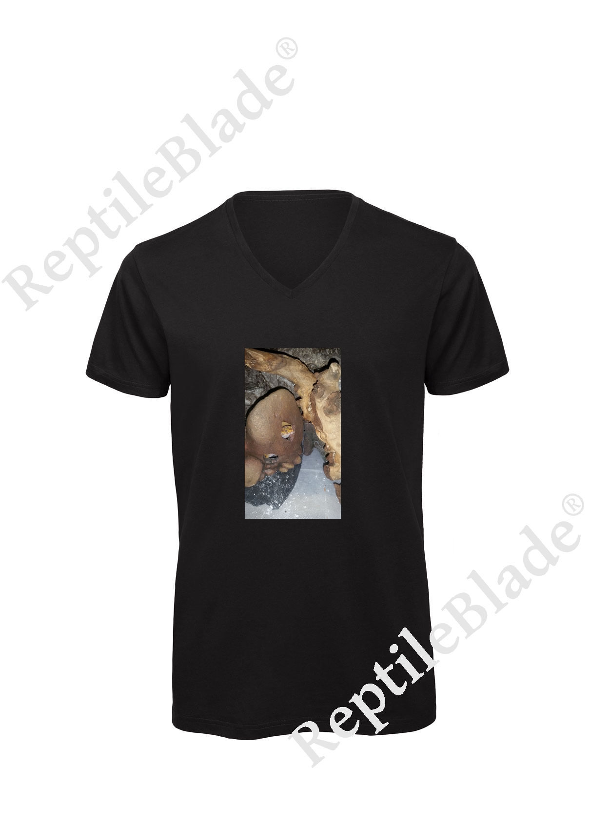 Miniature T-shirt homme col v "Lilo tortues"