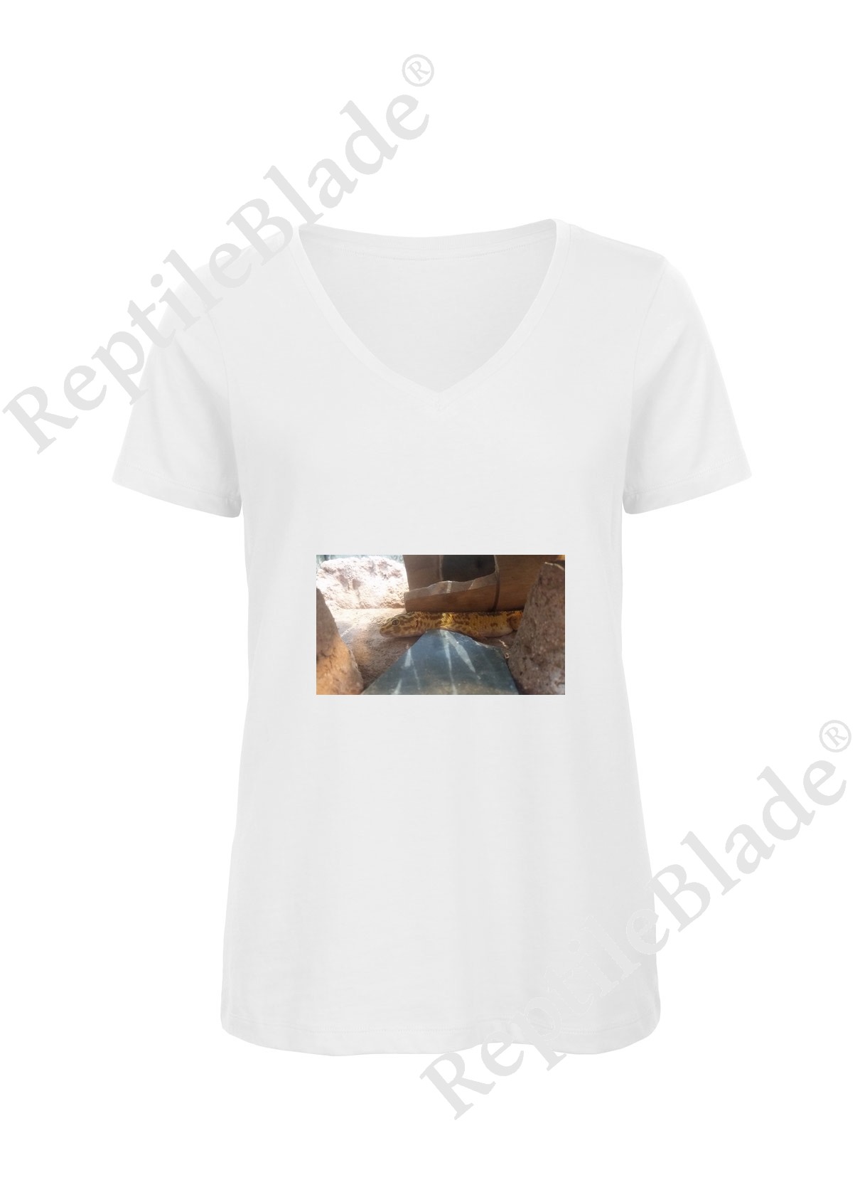 Miniature T-shirt femme col v "Lilo tortues"