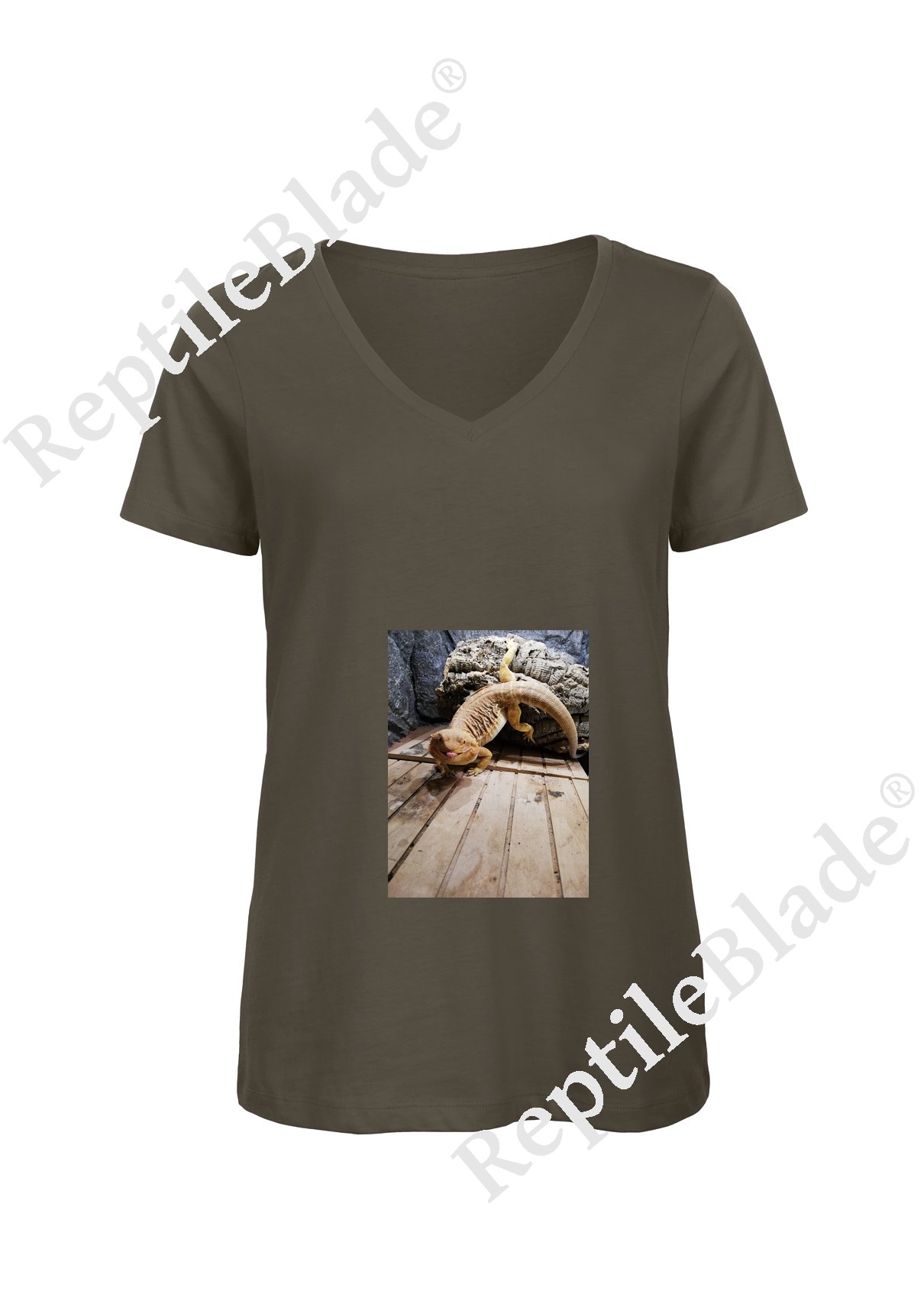 T-shirt femme col v "Lilo tortues"