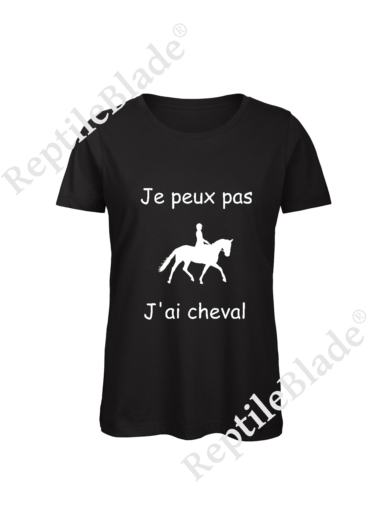 Miniature T-shirt femme "Je peux pas j'ai cheval"