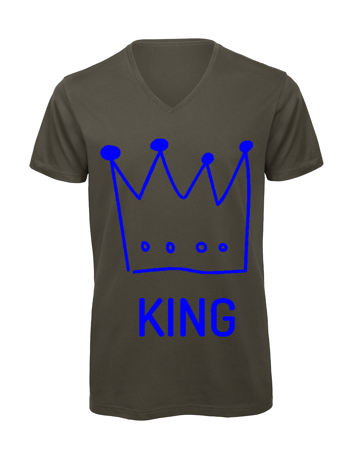 Miniature T-shirt homme col v "king"