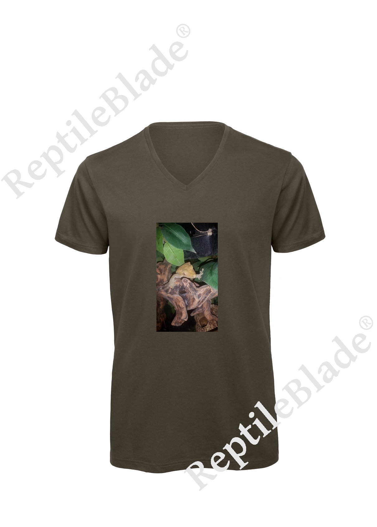 Miniature T-shirt homme col v "Lilo tortues"